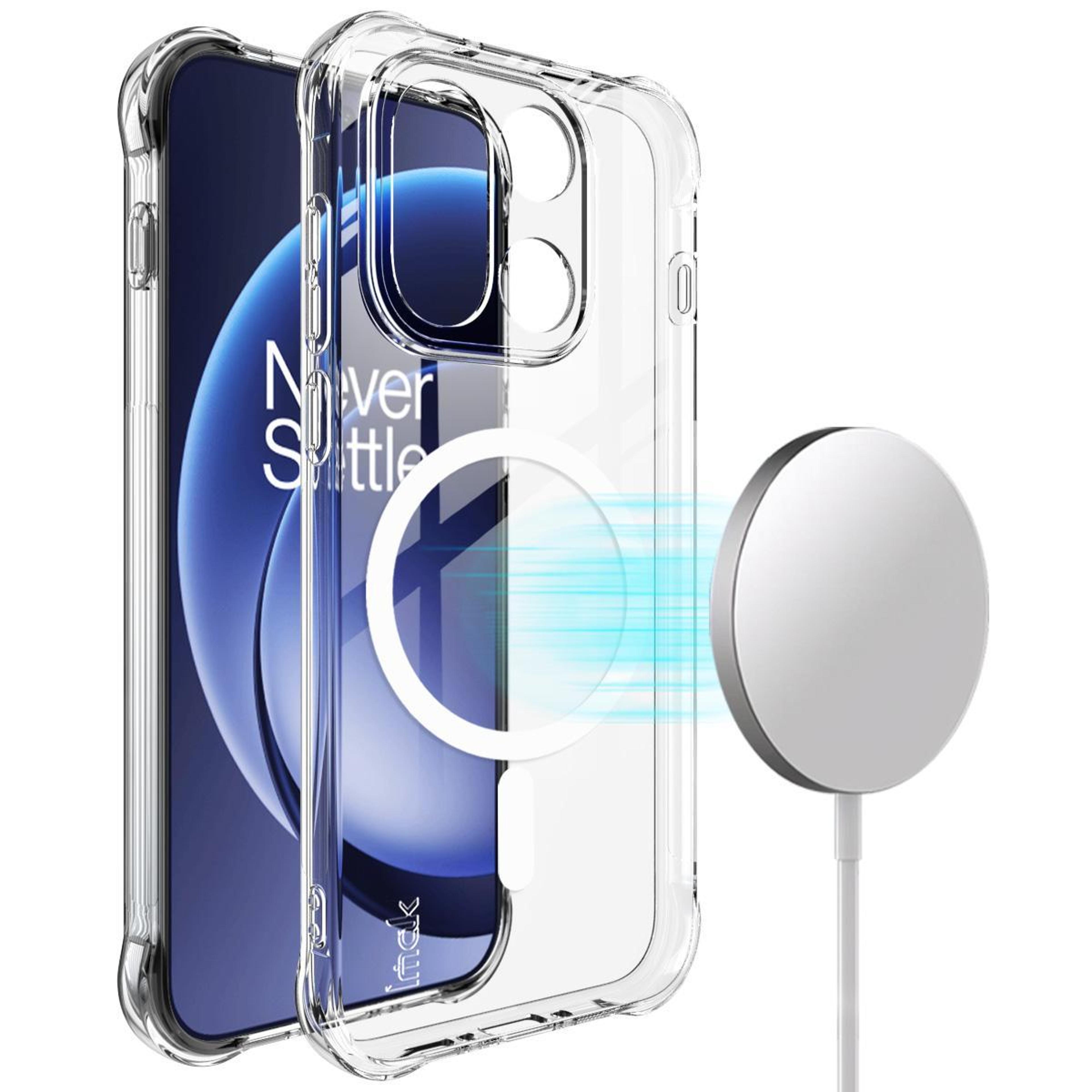 oneplus 15 magnetic case clear shockproof airbag tpu phone case
