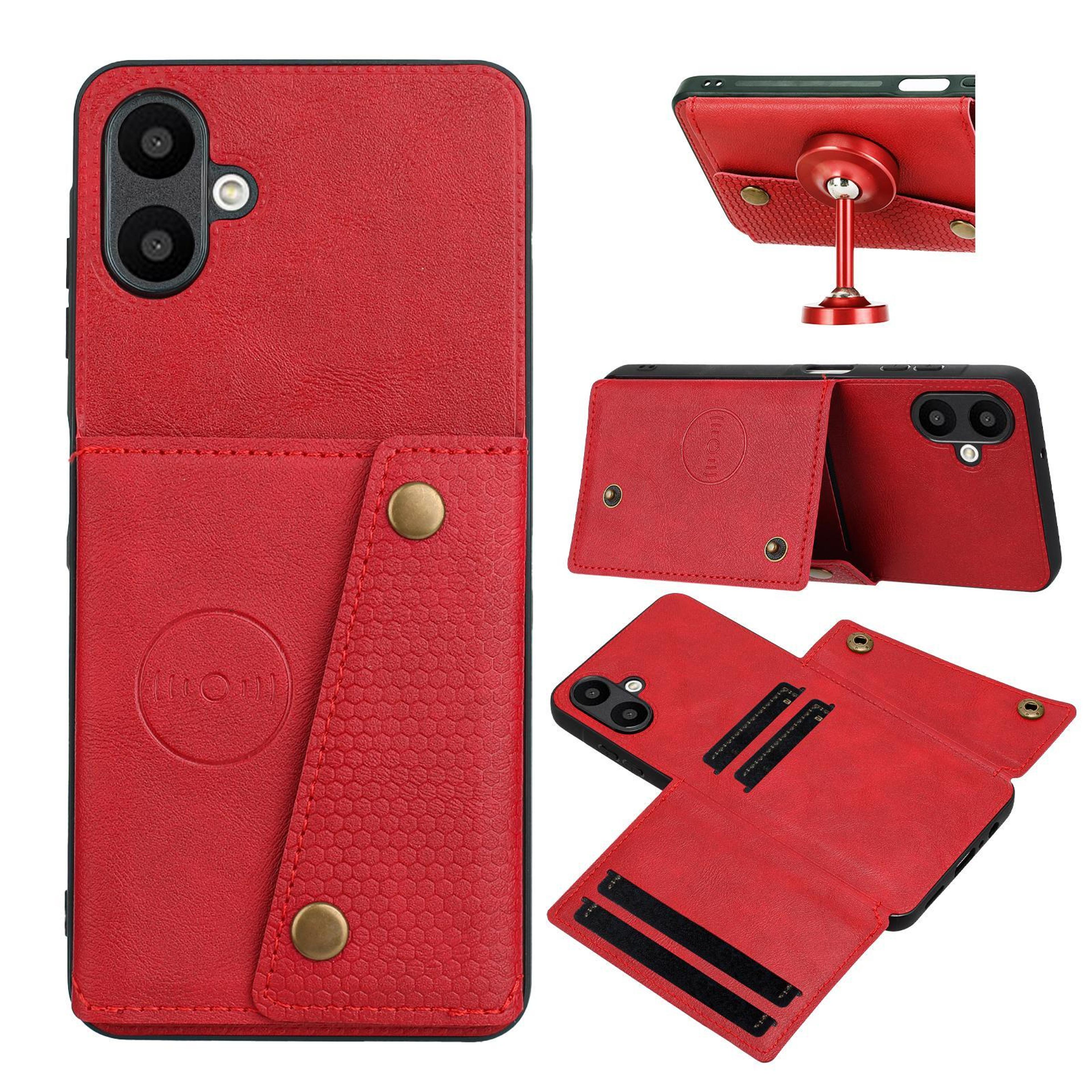 galaxy a07 5g wallet case with card slots magnetic double buckle stand