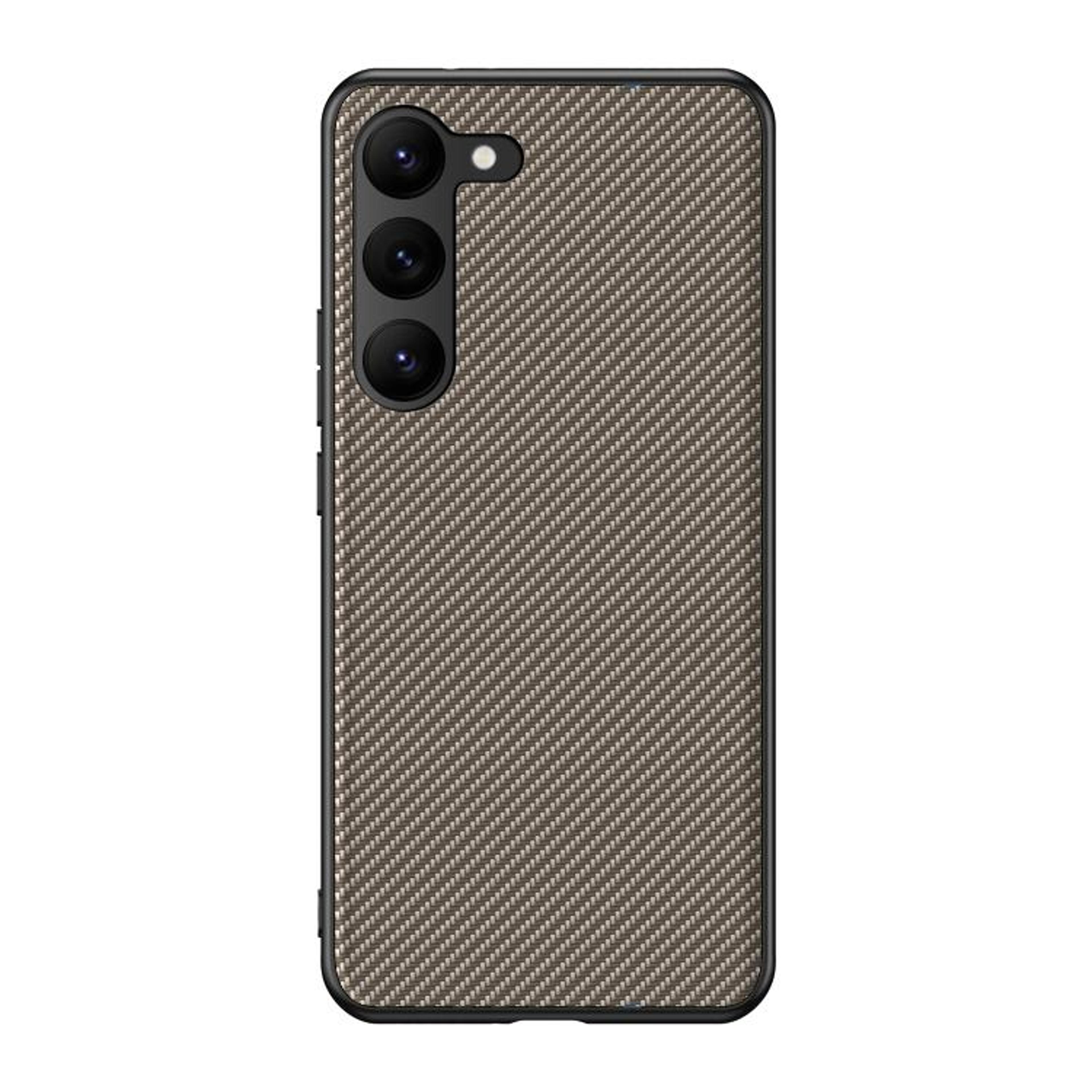 samsung galaxy s23 5g carbon fiber texture slim protective phone case gold