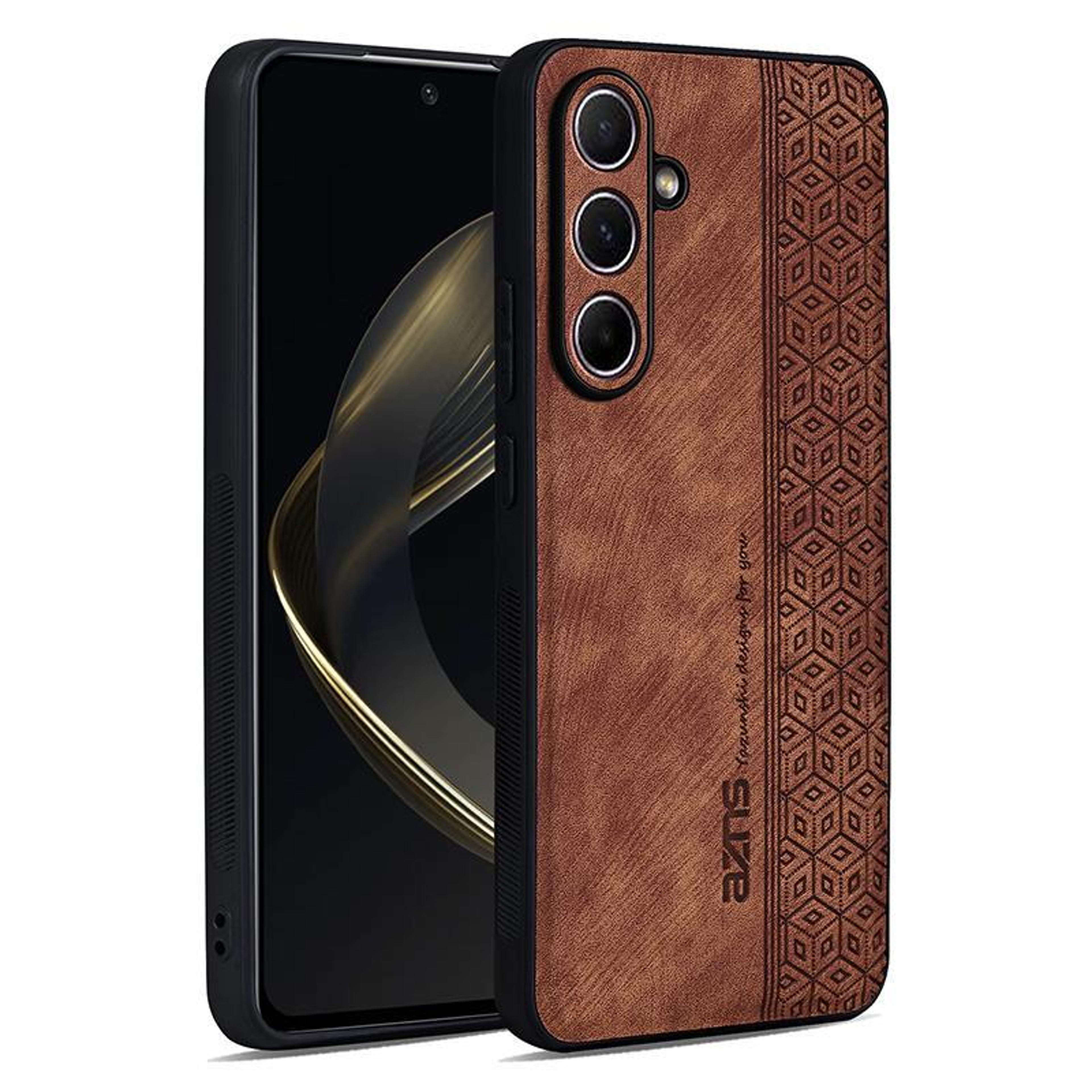 samsung galaxy s25 fe 5g case 3d embossed leather tpu protective cover