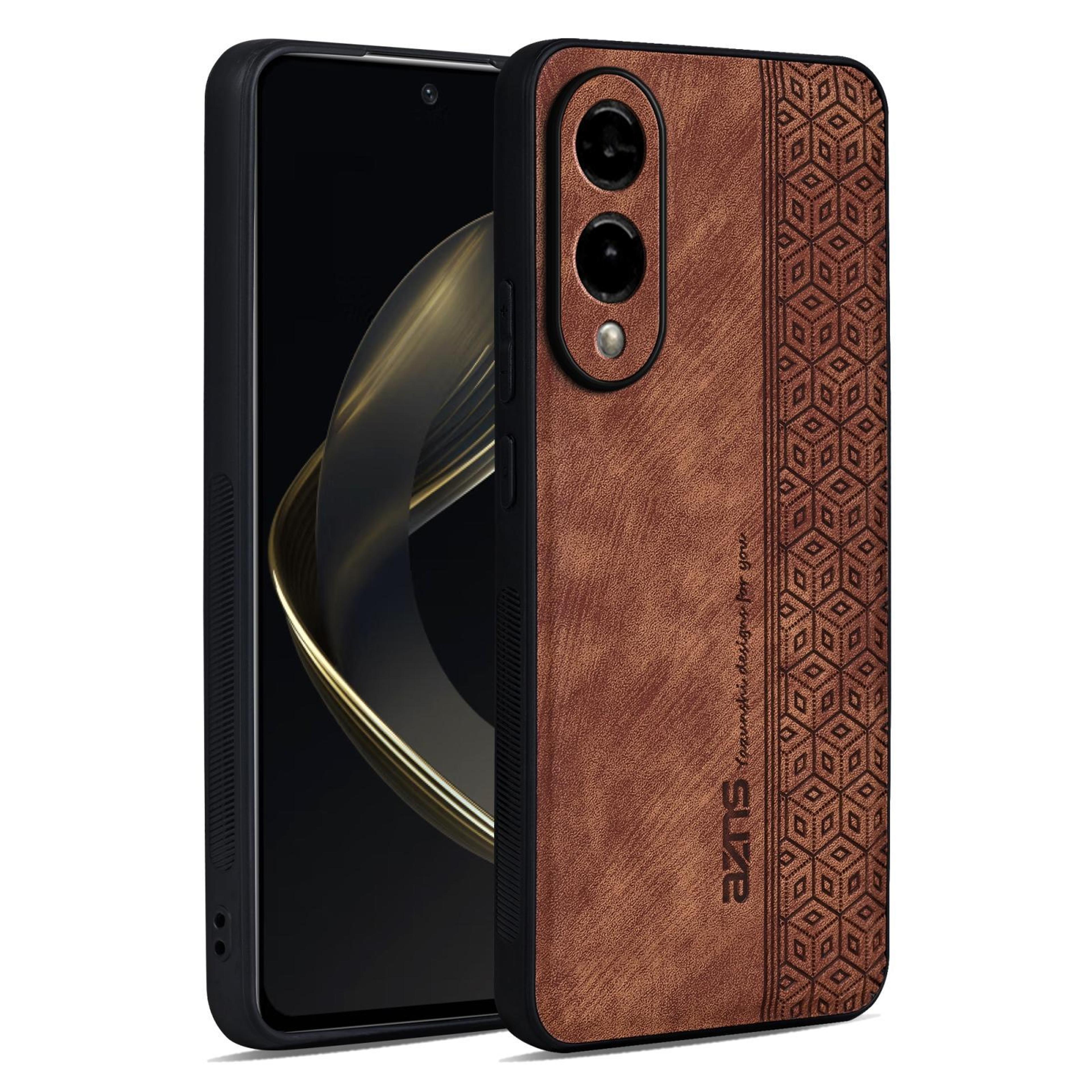 samsung galaxy s25 edge 5g case 3d embossed leather tpu protective cover brown