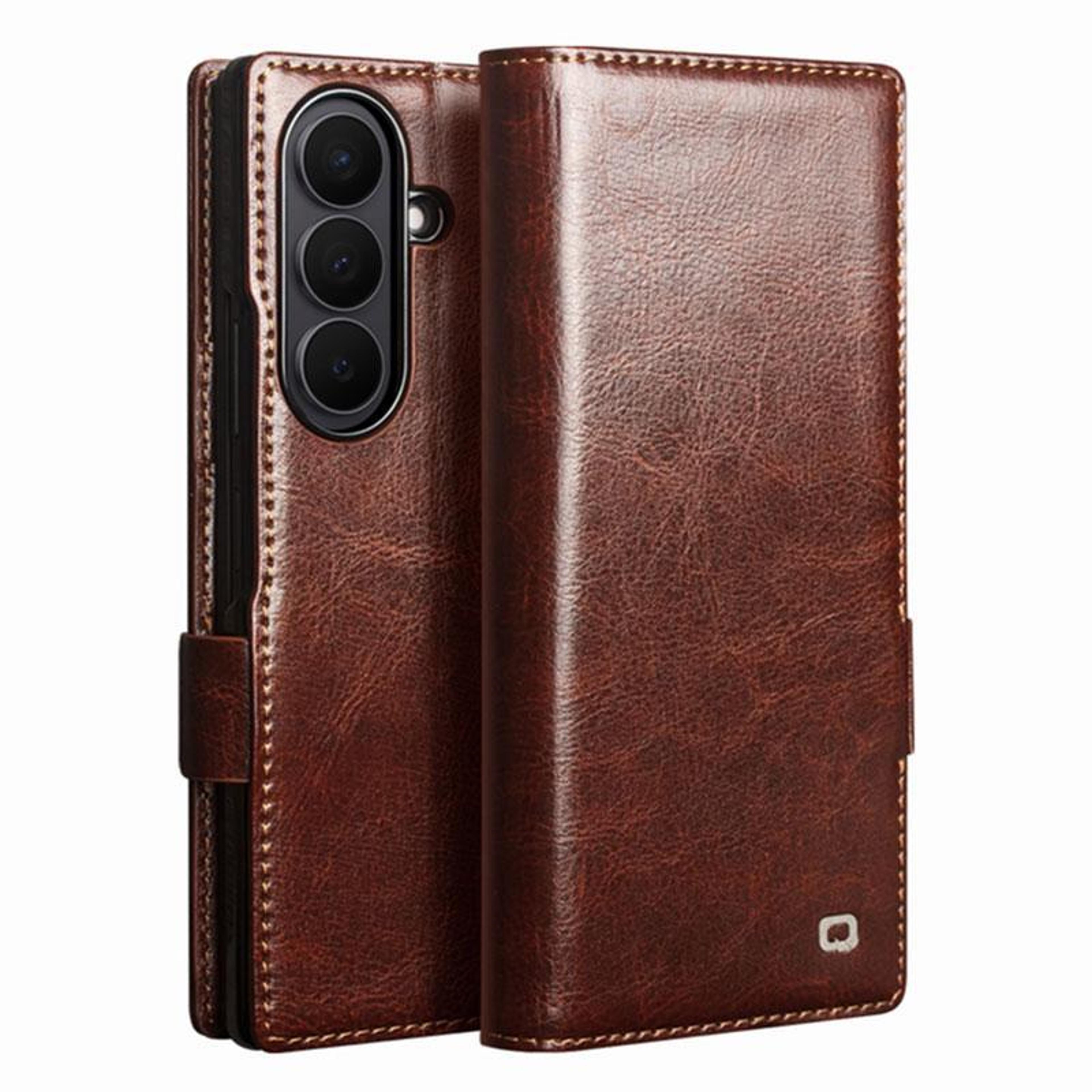 galaxy z fold8 ultra genuine leather case with buckle protection