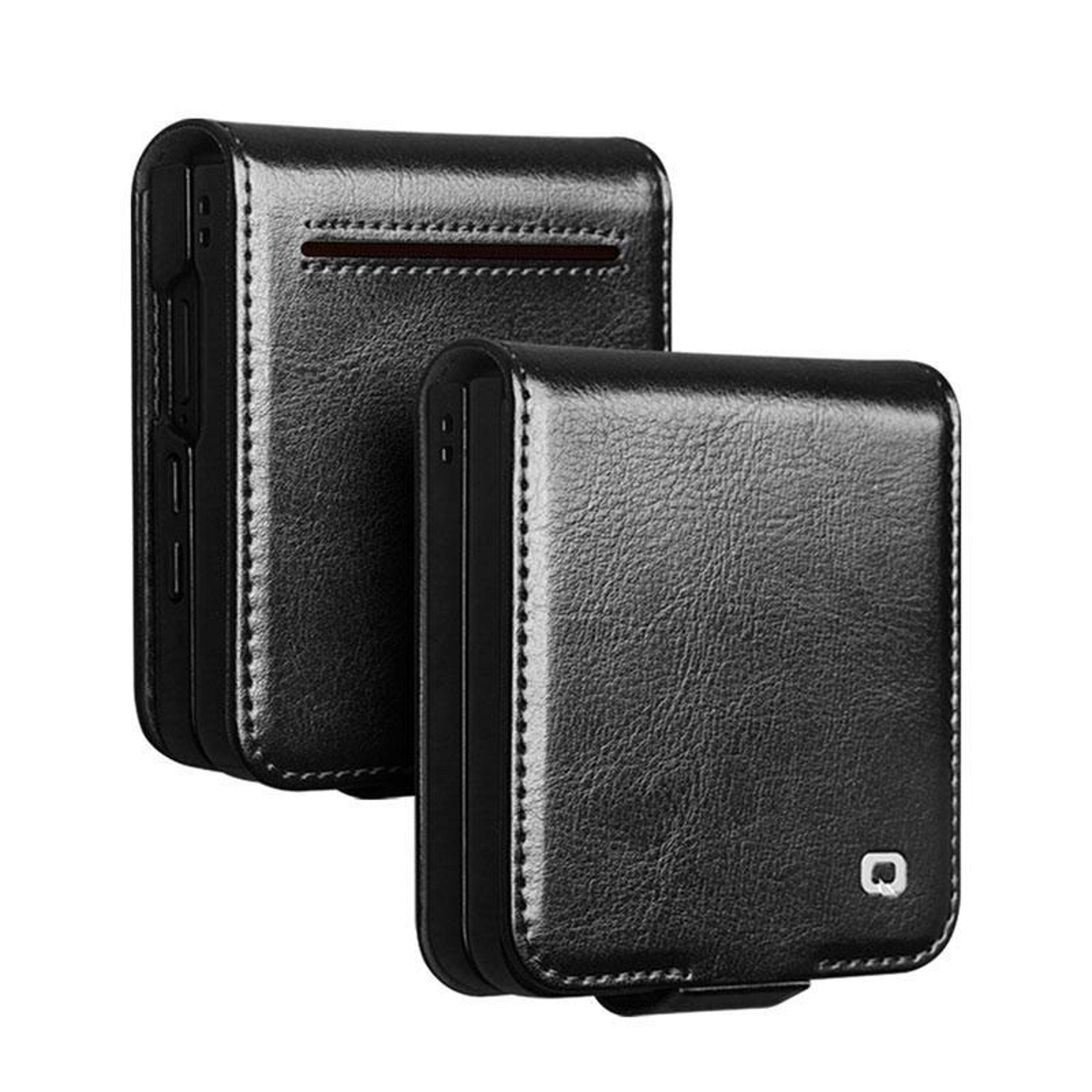 galaxy z flip8 genuine leather case with magnetic buckle protection