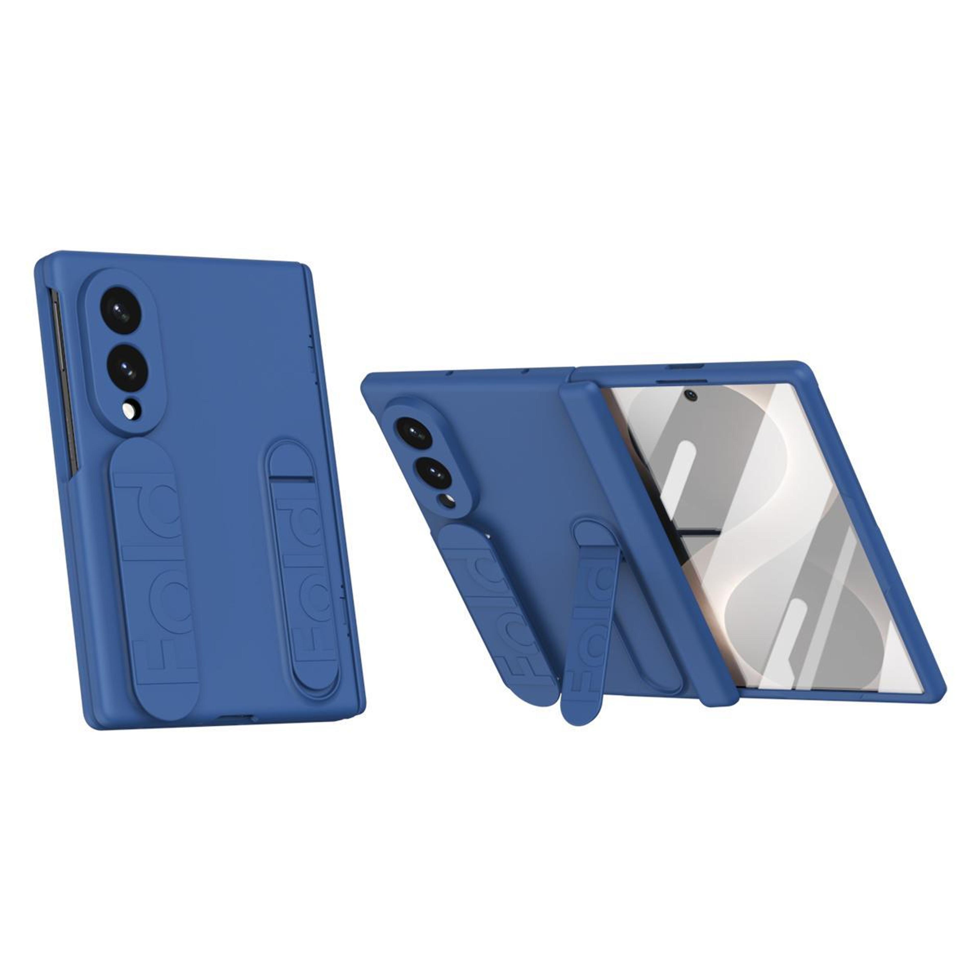 samsung galaxy z fold8 5g shockproof case with tempered glass back and holder