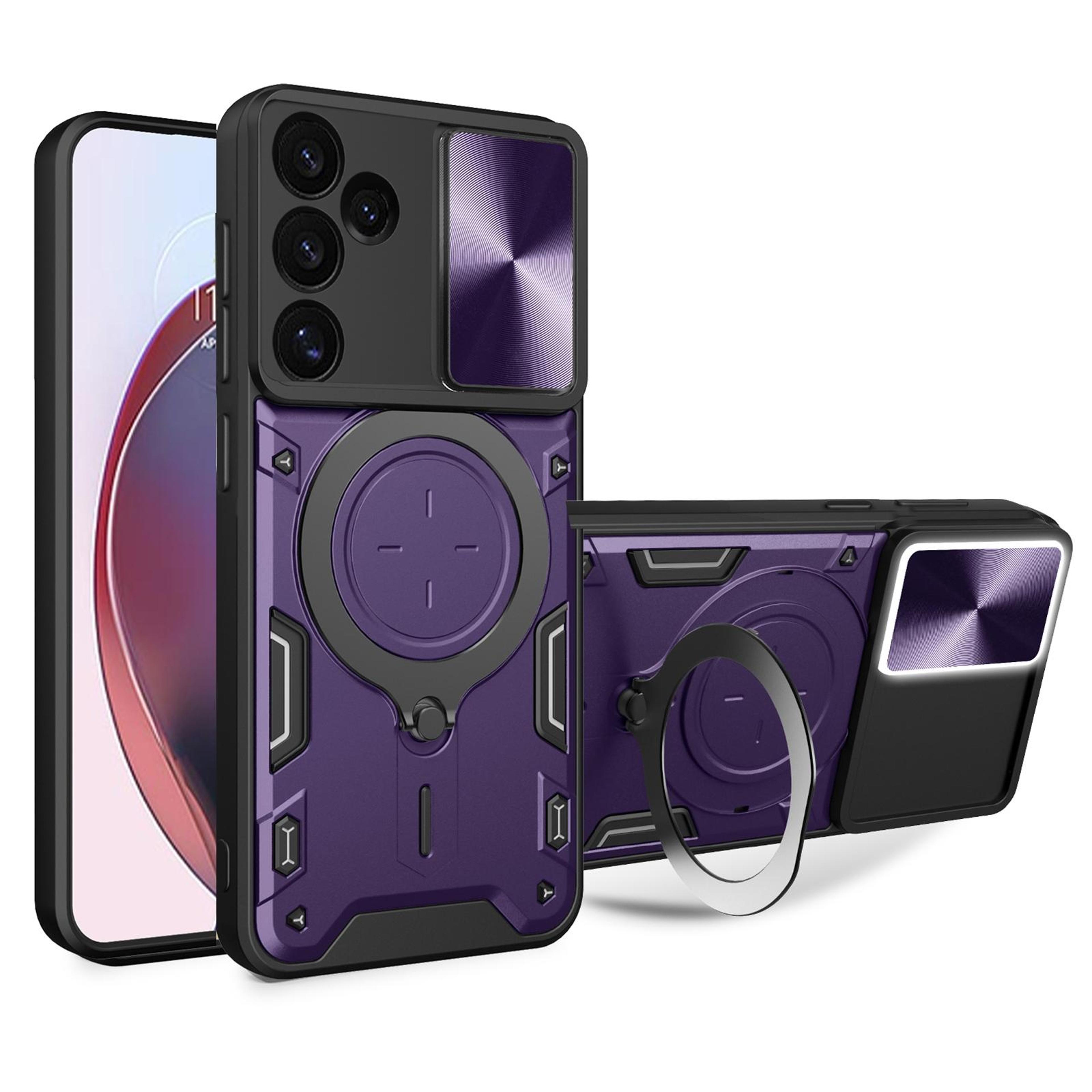 samsung galaxy s24 fe 5g case with sliding camera cover magnetic holder and cd texture