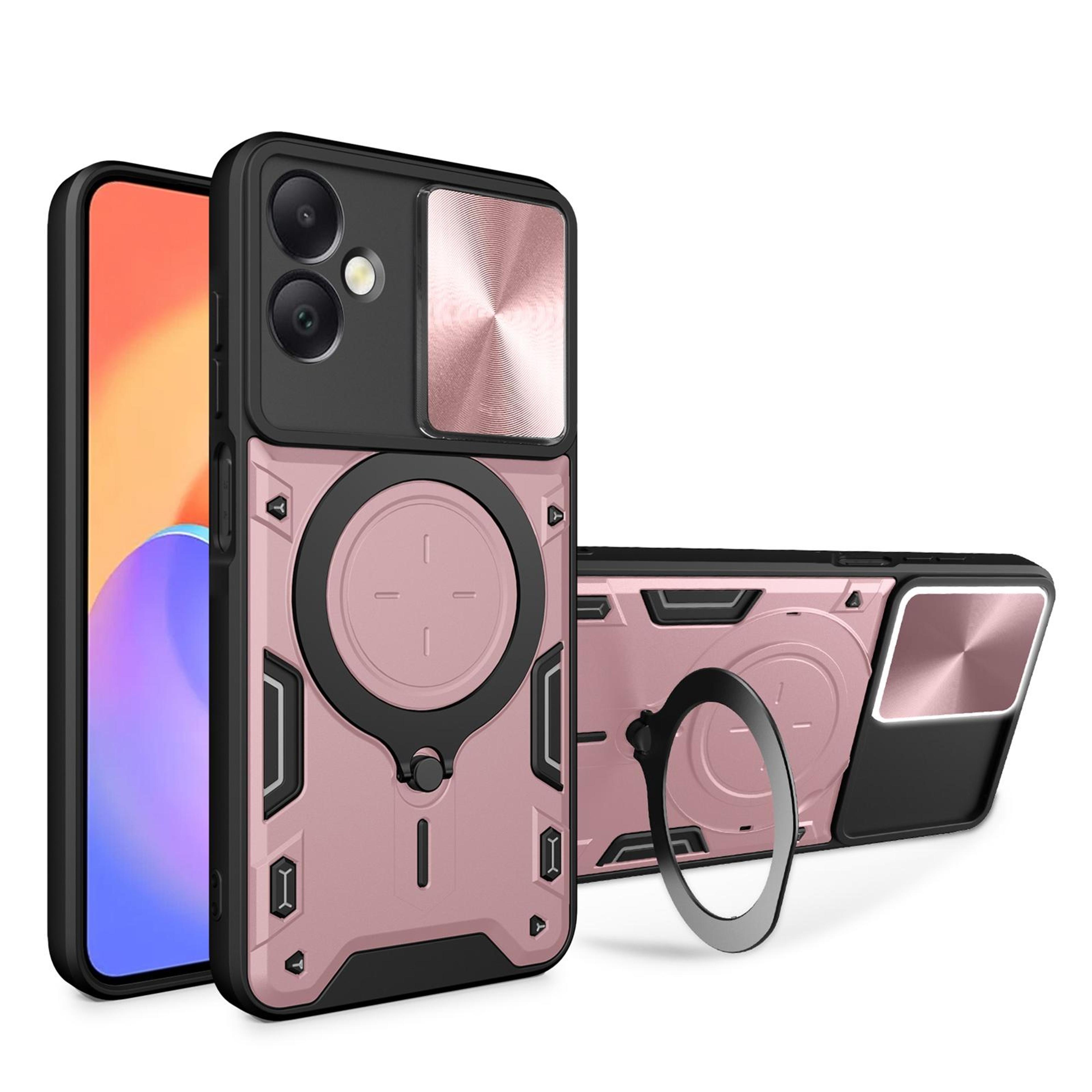 samsung galaxy a06 4g protective case with sliding camera cover and magnetic holder