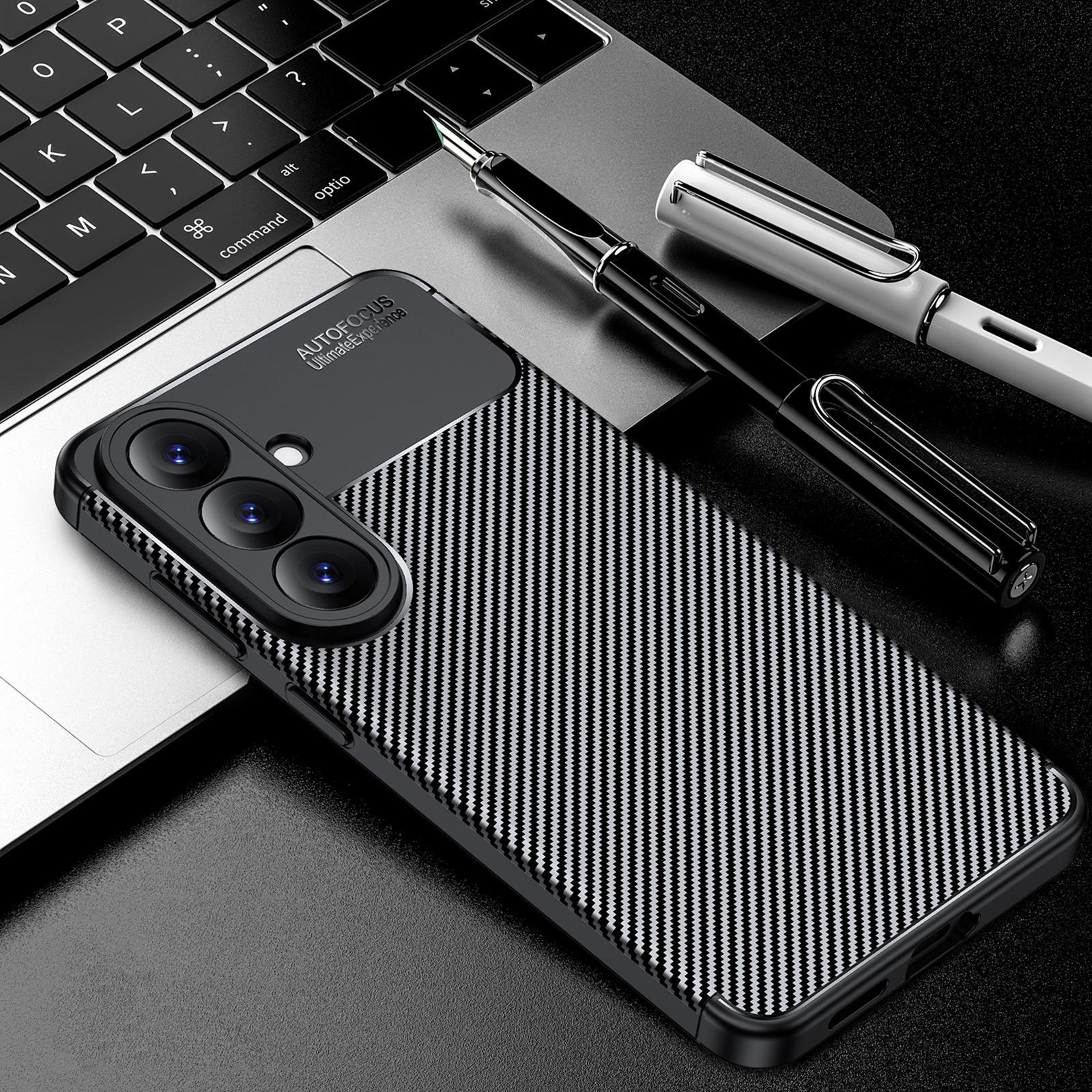 samsung galaxy s26 5g carbon fiber shockproof tpu protective case black