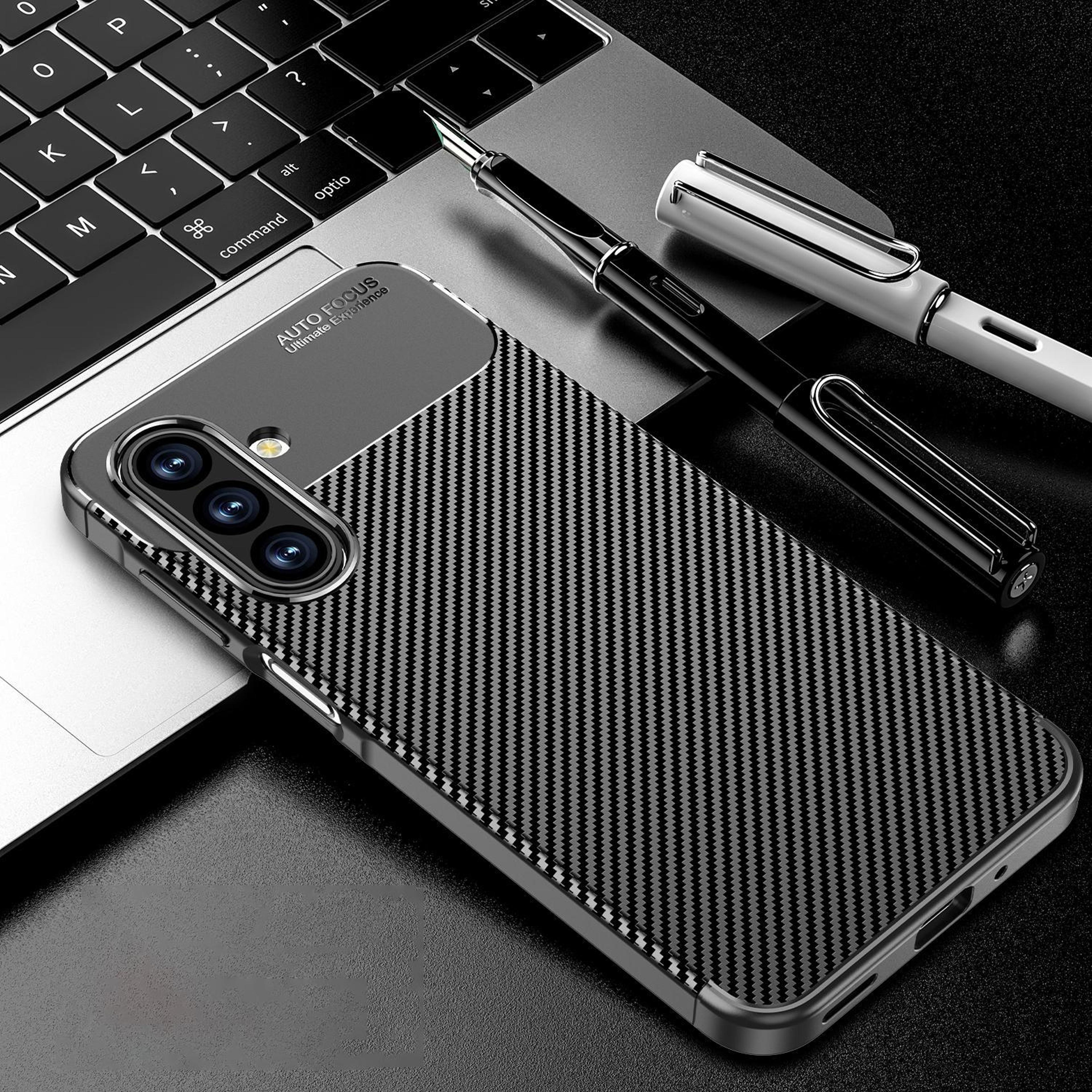 samsung galaxy a17 5g shockproof tpu case carbon fiber texture protective cover