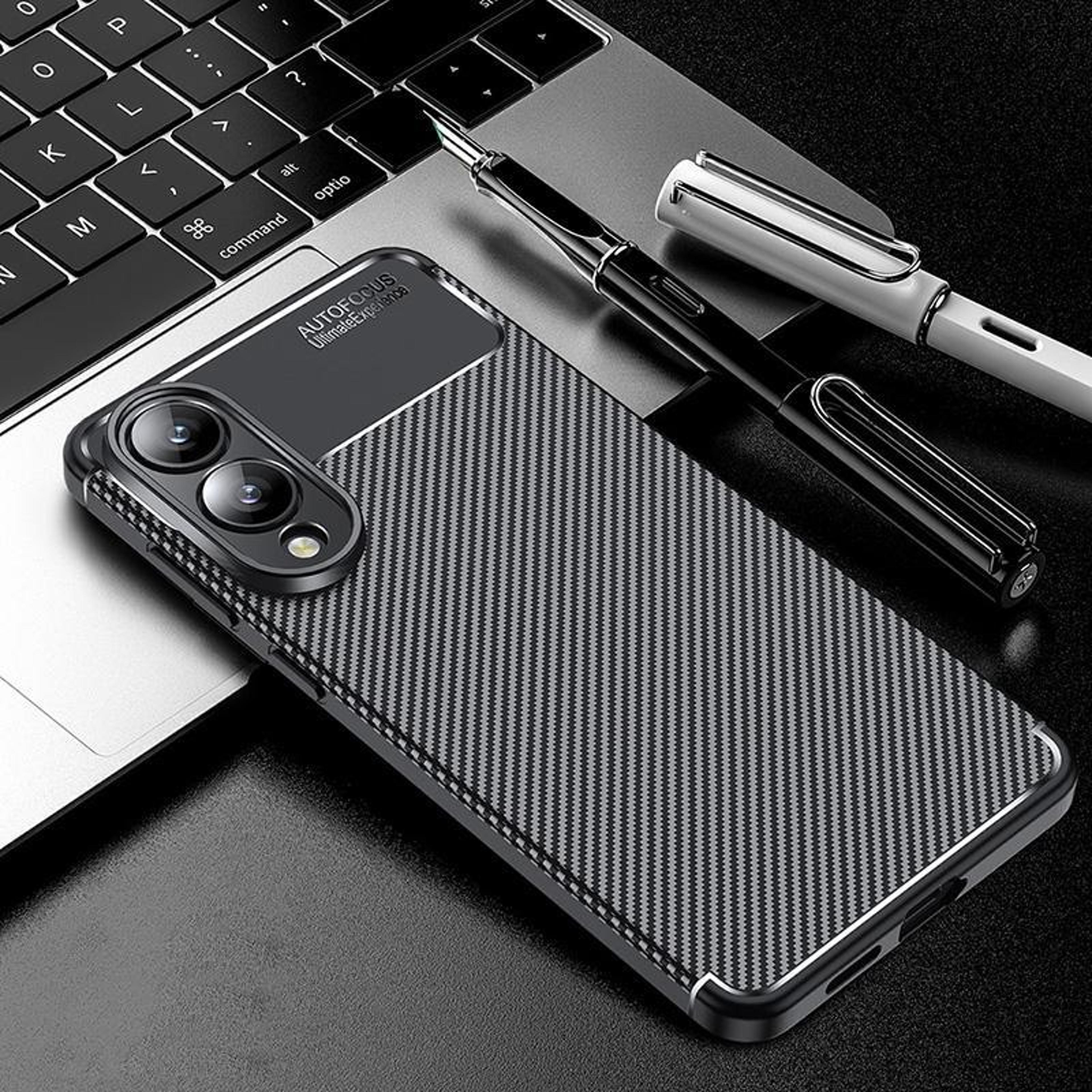 samsung galaxy s25 edge 5g carbon fiber shockproof tpu case black
