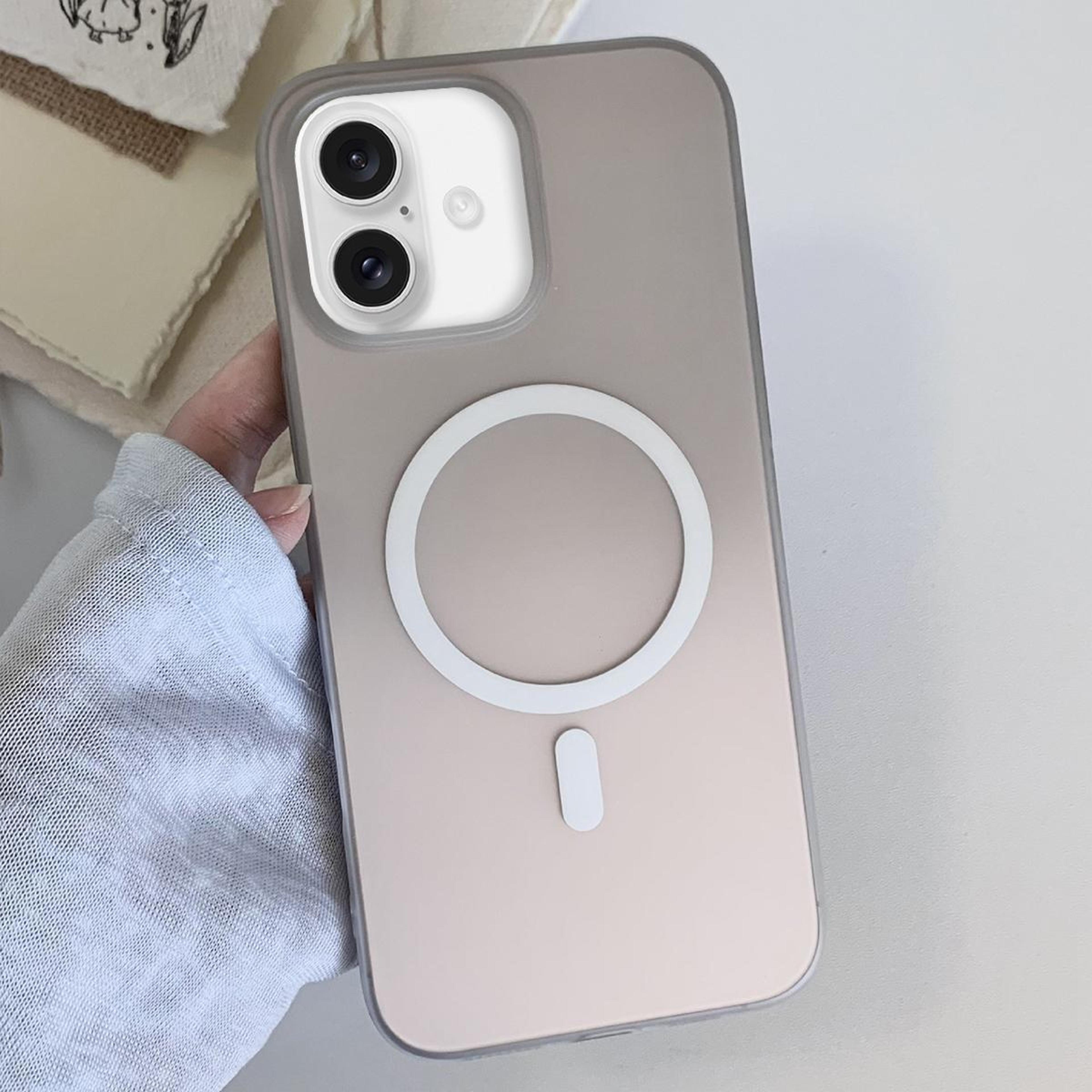 iphone 16 frosted gradient magnetic case slim shockproof tpu cover