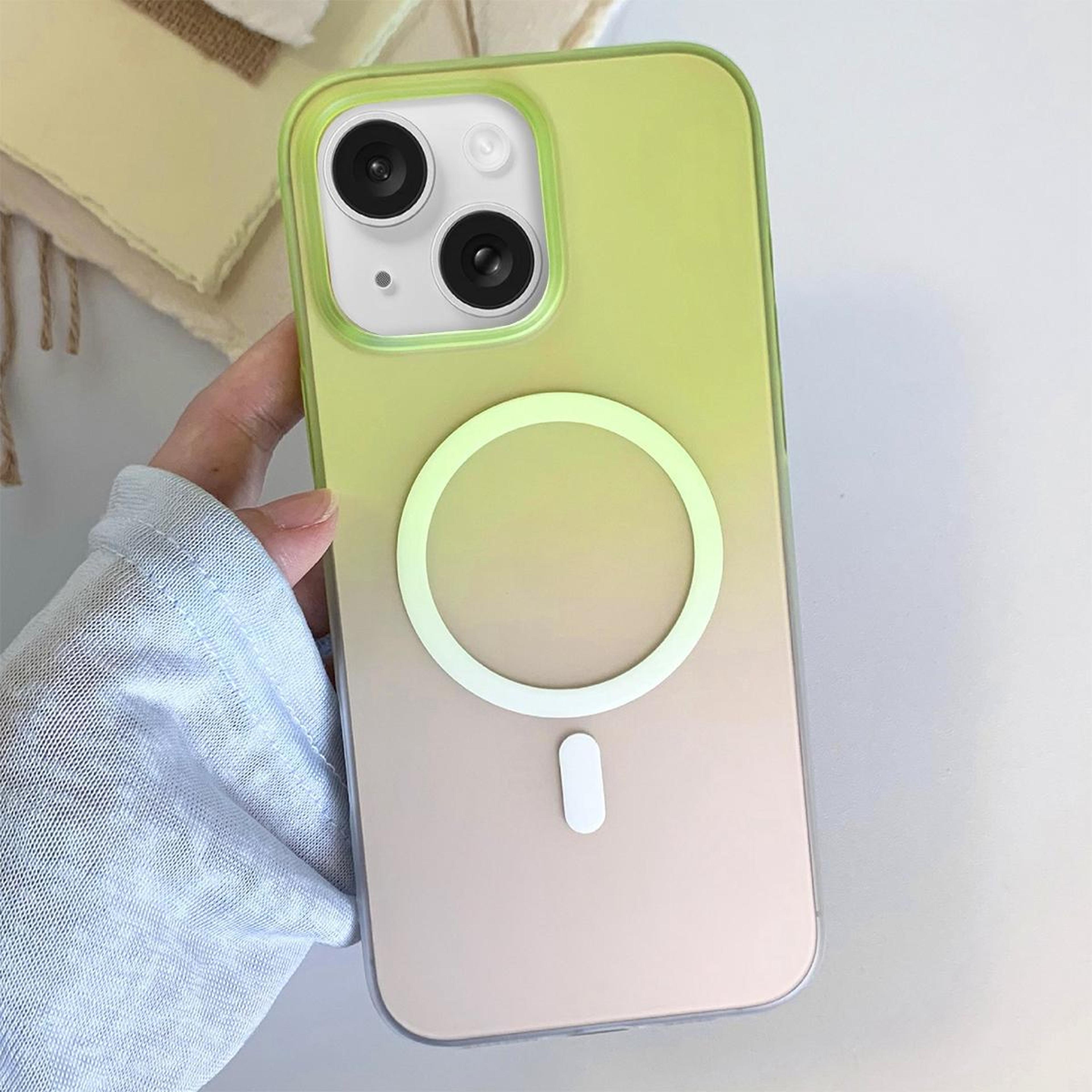 iphone 15 frosted gradient magnetic case slim shockproof tpu cover
