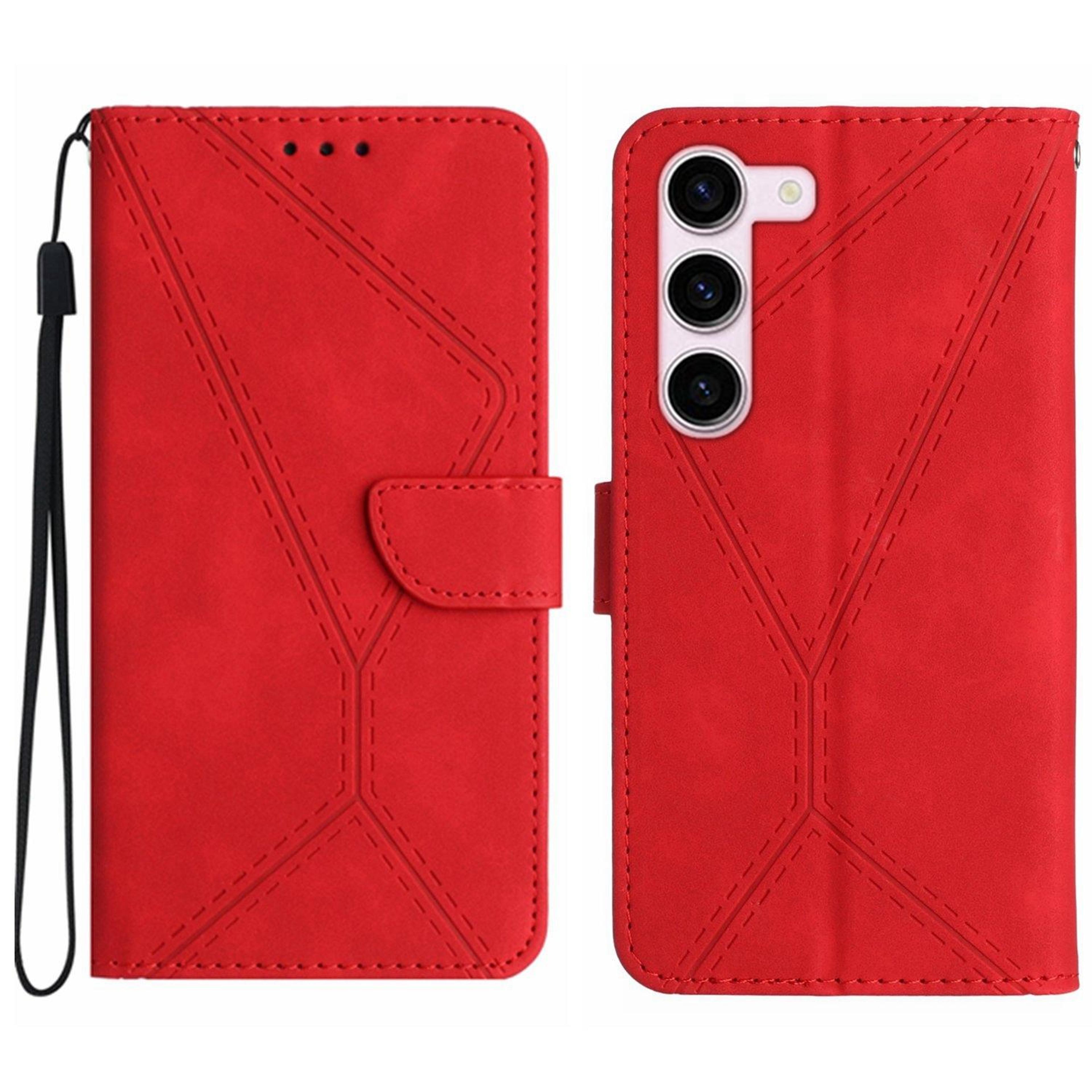 samsung galaxy s23 5g leather wallet case with card holder kickstand and wrist strap