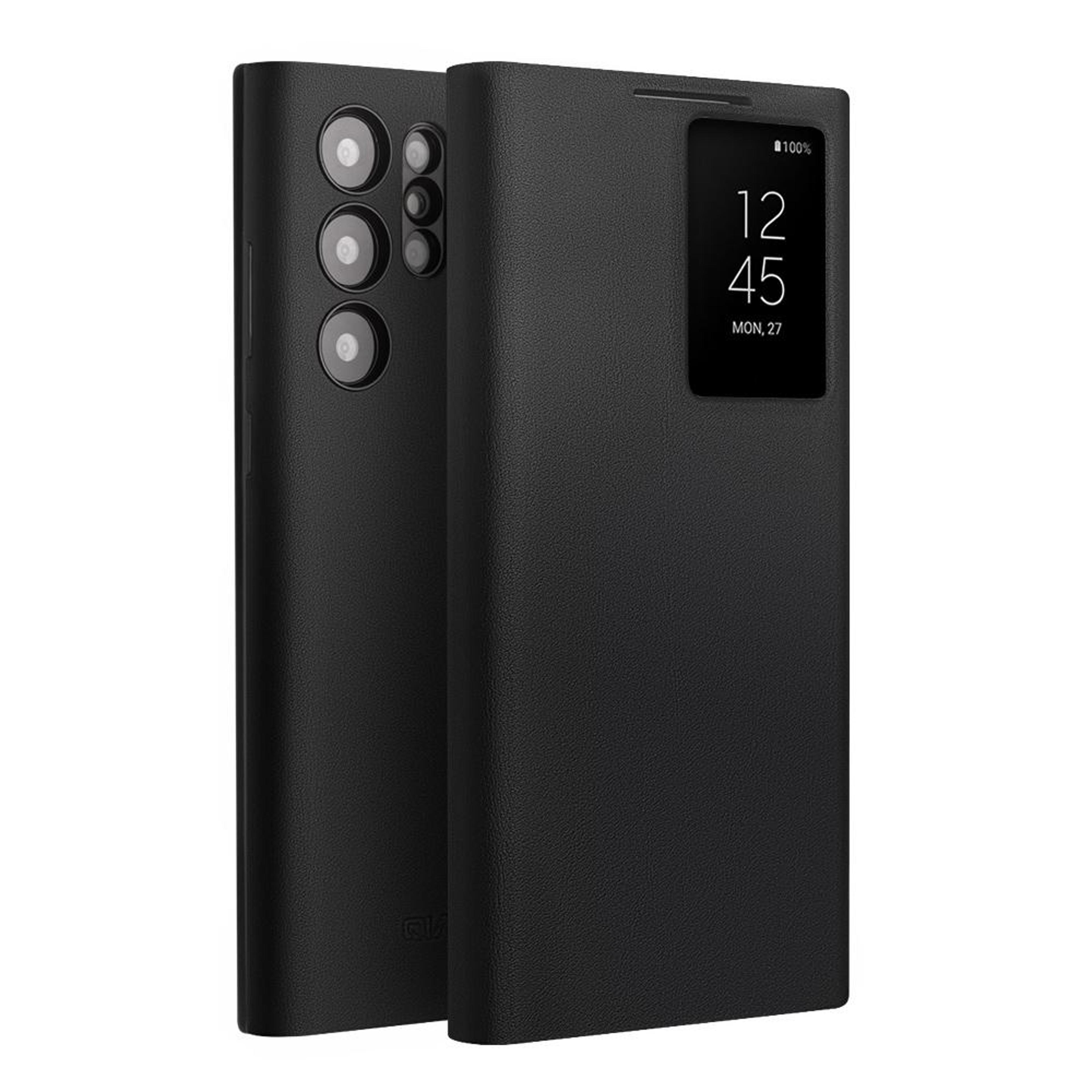 genuine leather samsung galaxy s24 ultra case with magnetic closure