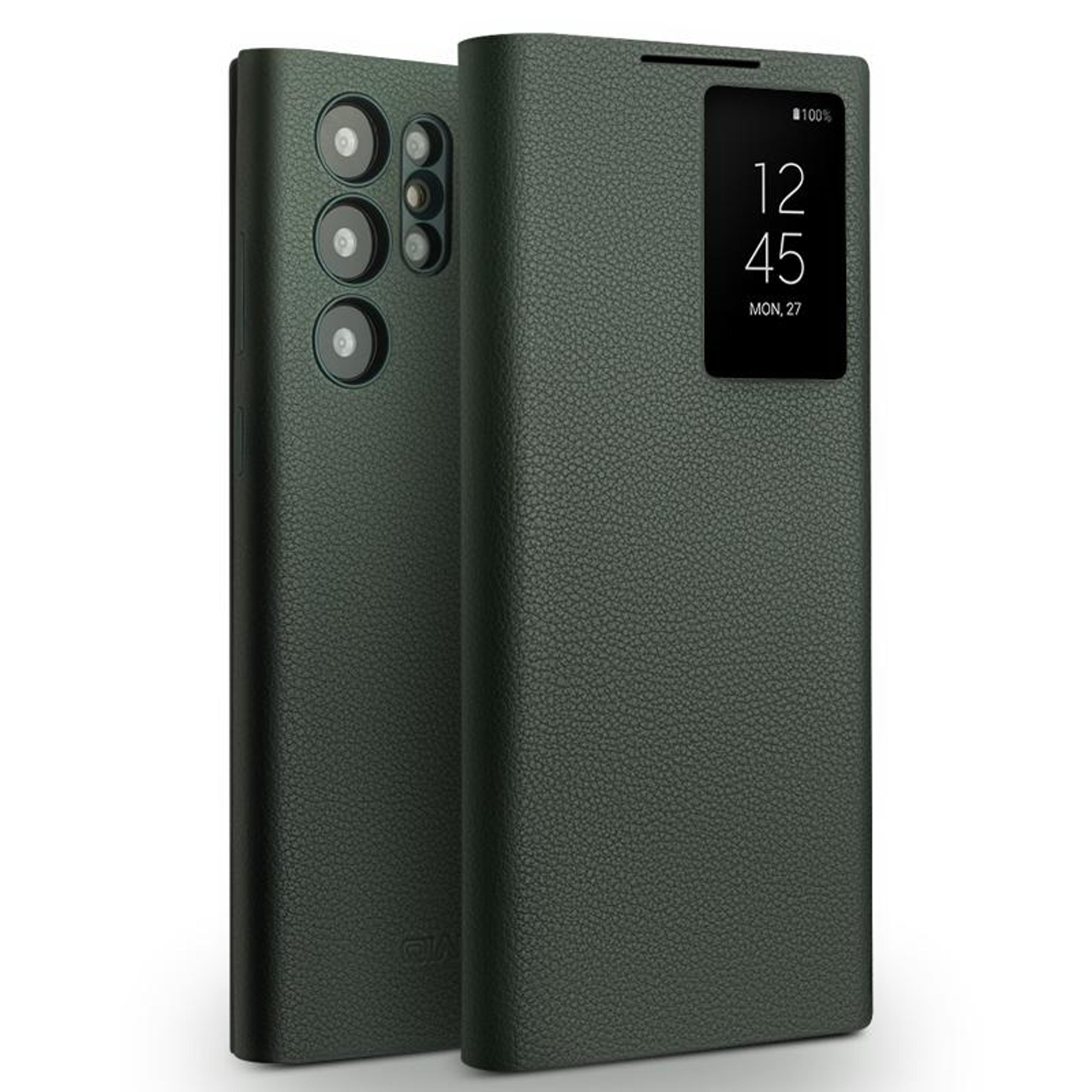 samsung galaxy s23 ultra genuine leather magnetic case with sleep wake