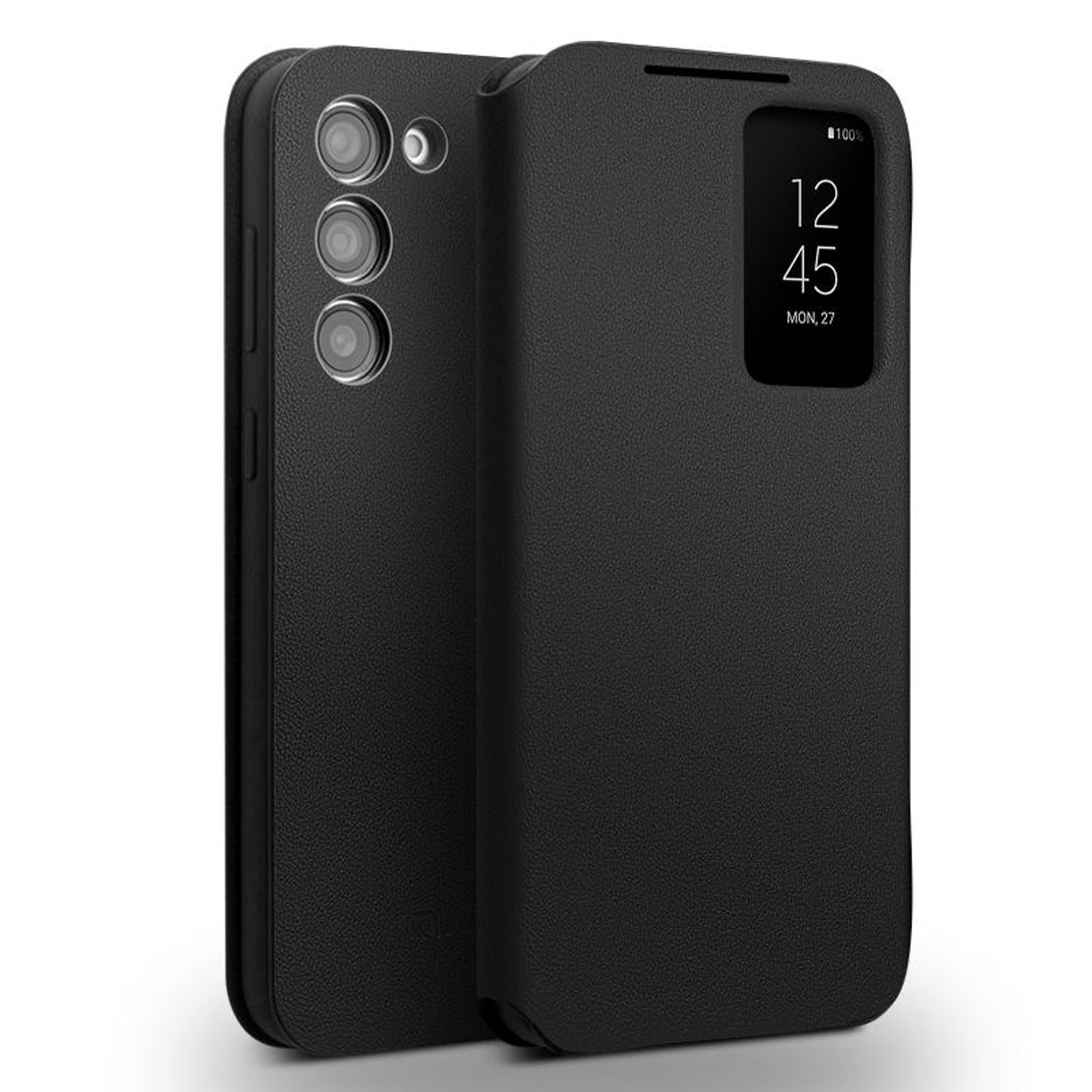 samsung galaxy s23 plus genuine leather magnetic flip case