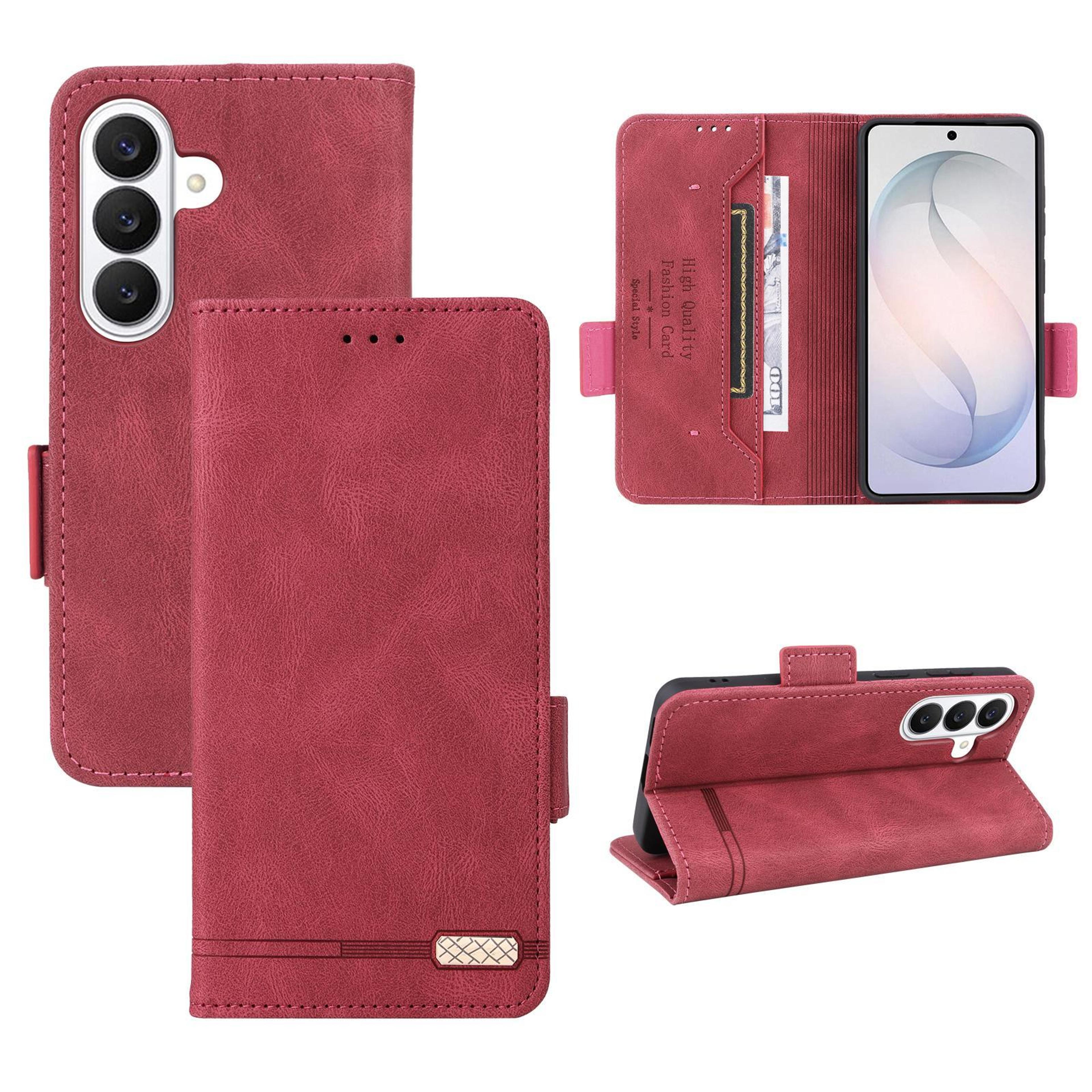samsung galaxy s26 plus 5g leather phone case with magnetic clasp protective cover