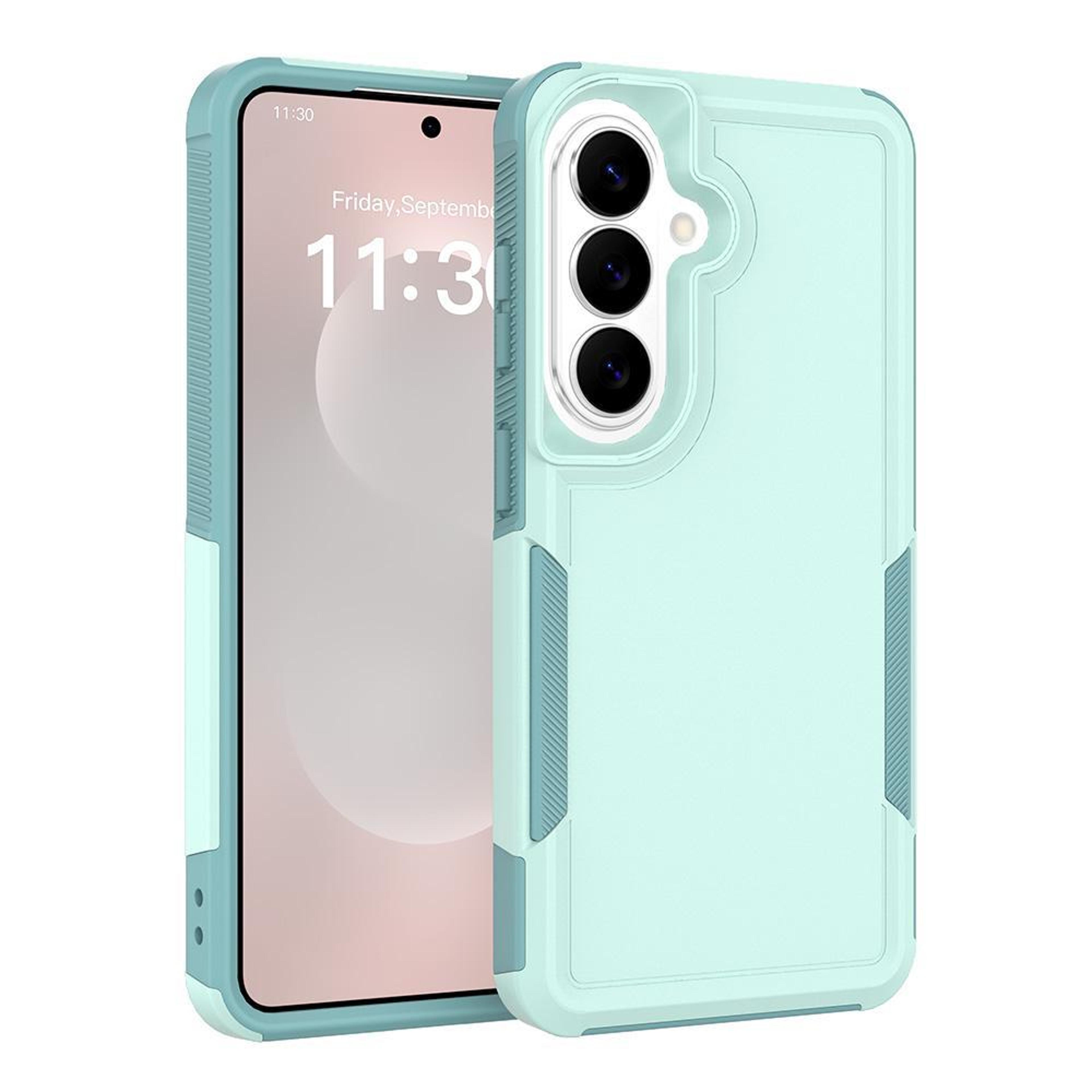 samsung galaxy s26 5g dual layer pc tpu protective case light green