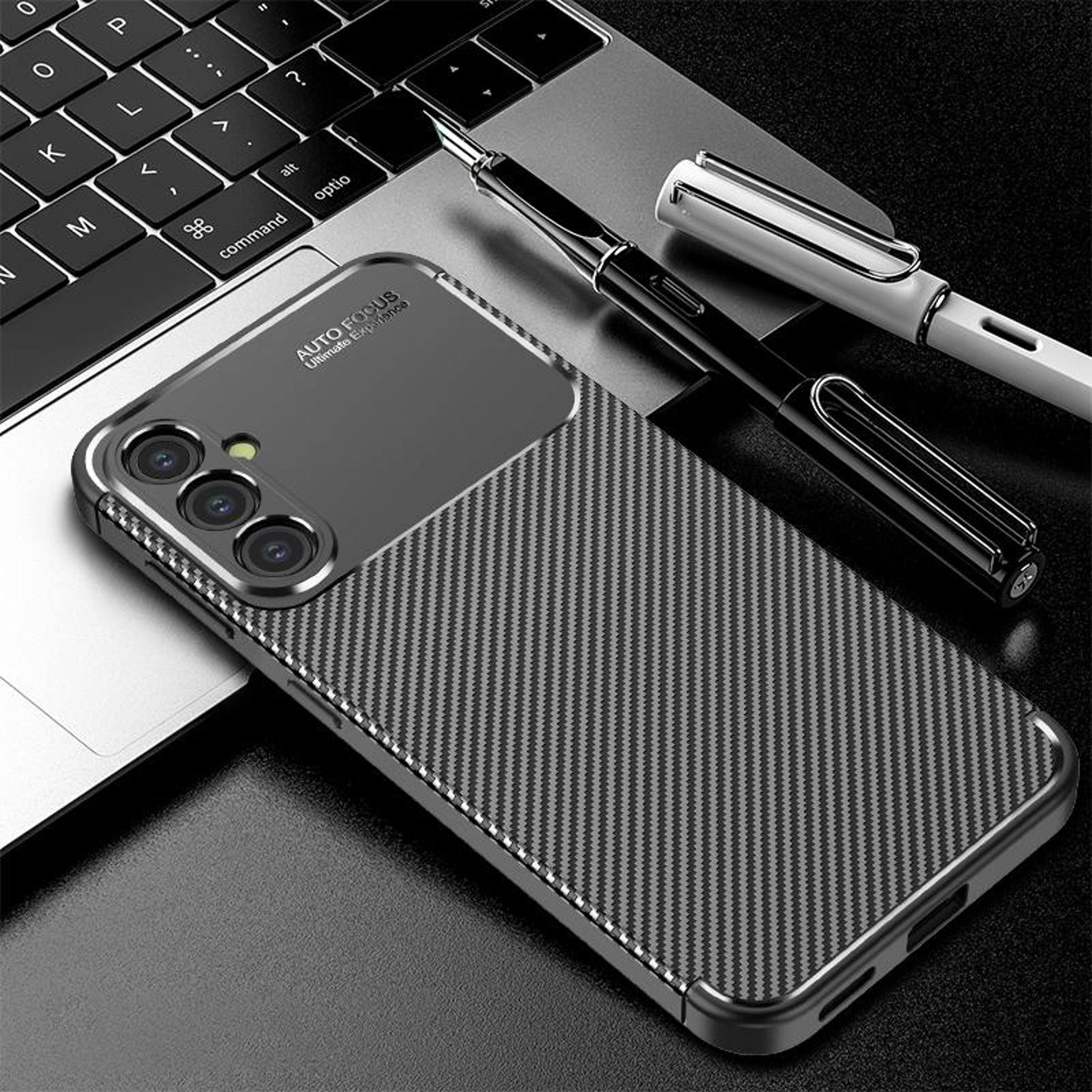 samsung galaxy s24 5g carbon fiber shockproof tpu protective case black