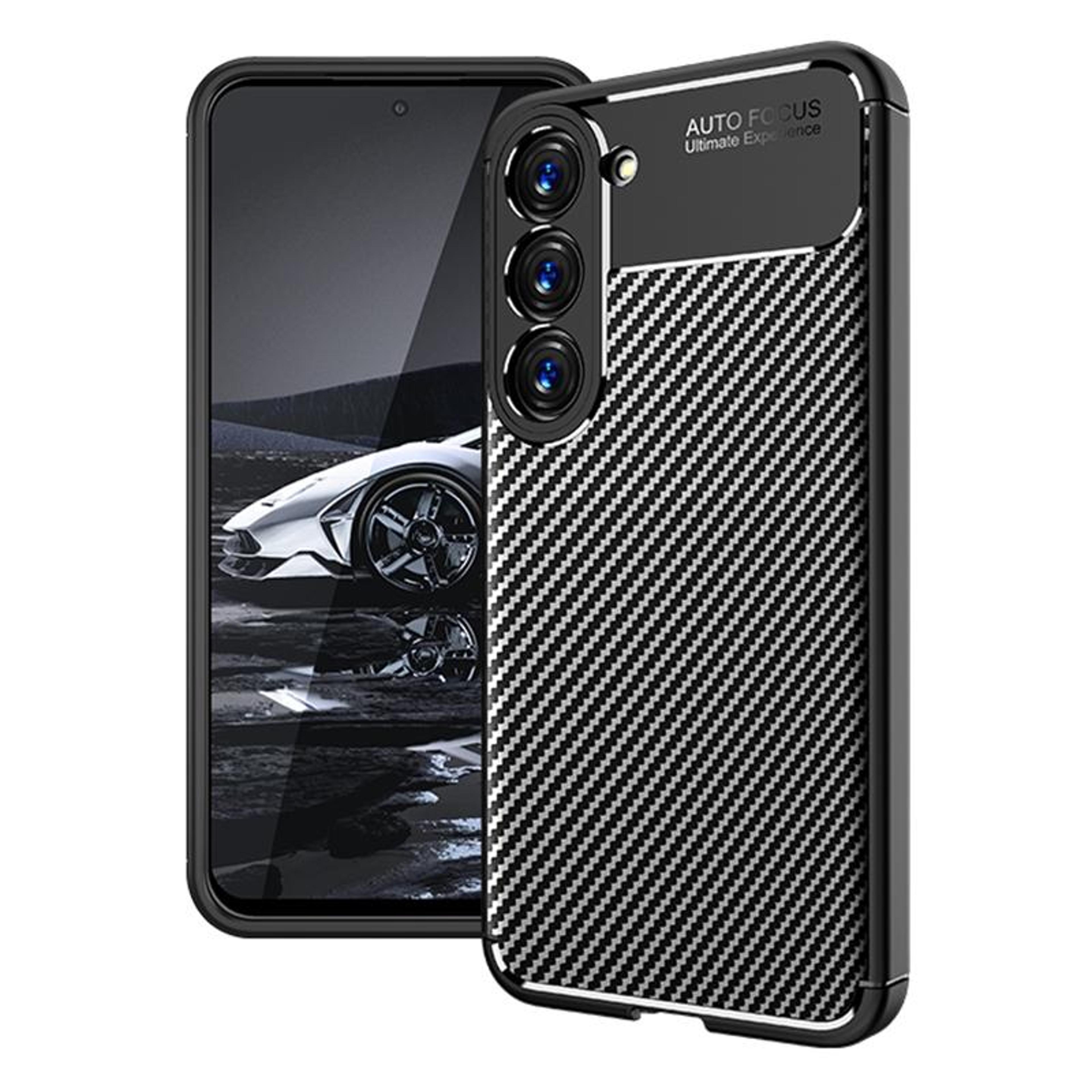 samsung galaxy s23 5g carbon fiber shockproof tpu protective case black
