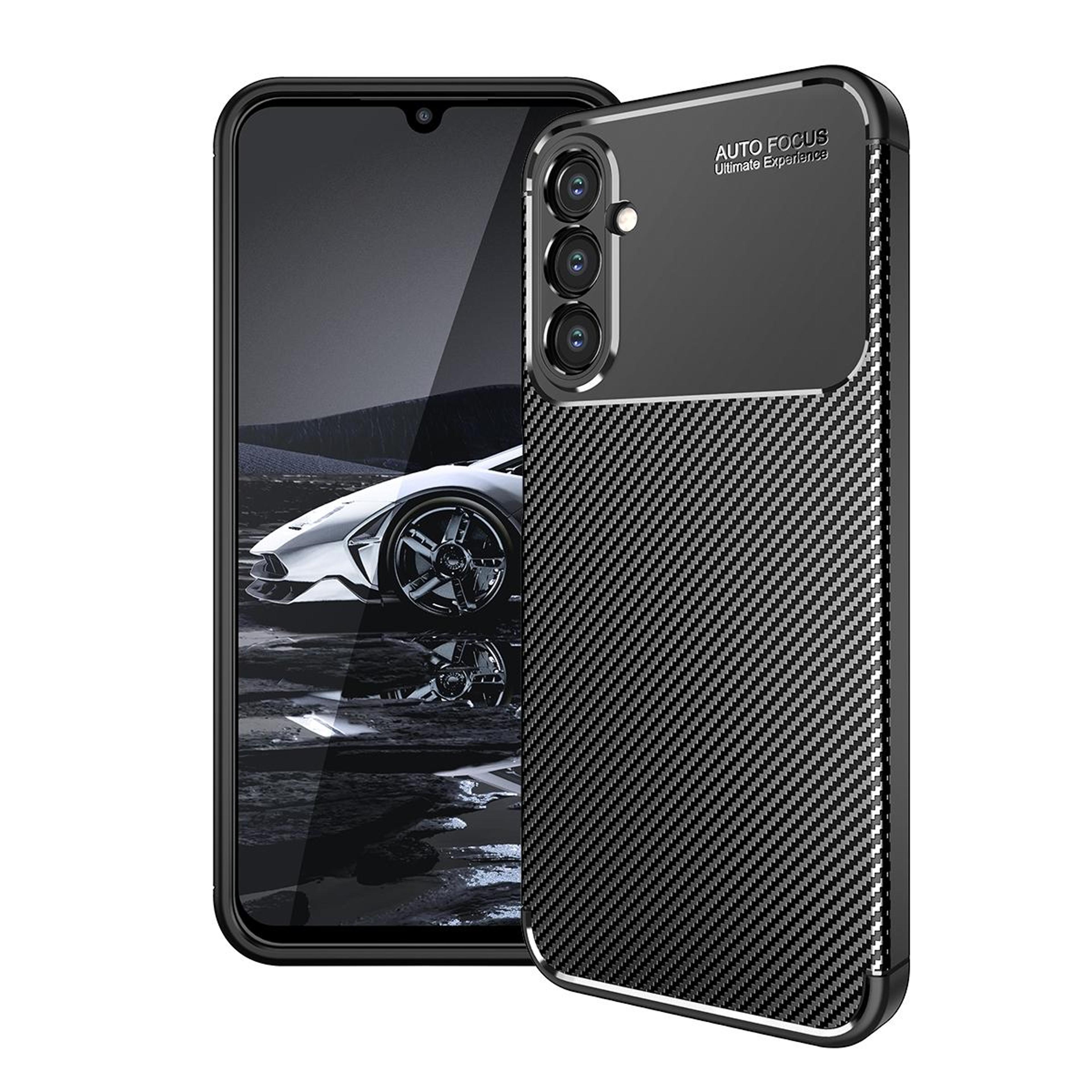 samsung galaxy a14 5g carbon fiber shockproof tpu case black