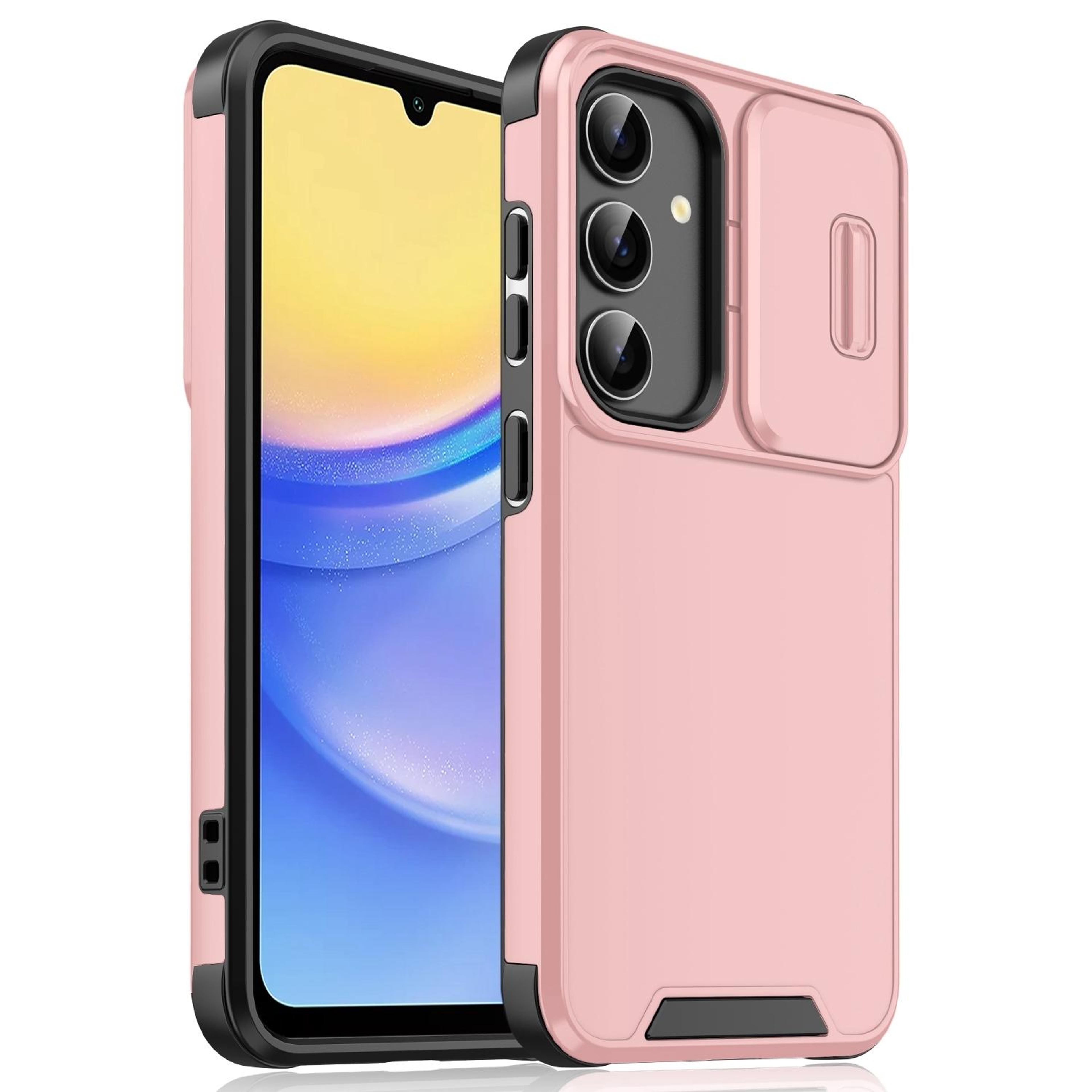 samsung galaxy a15 case with sliding camera cover and durable tpu pc protection