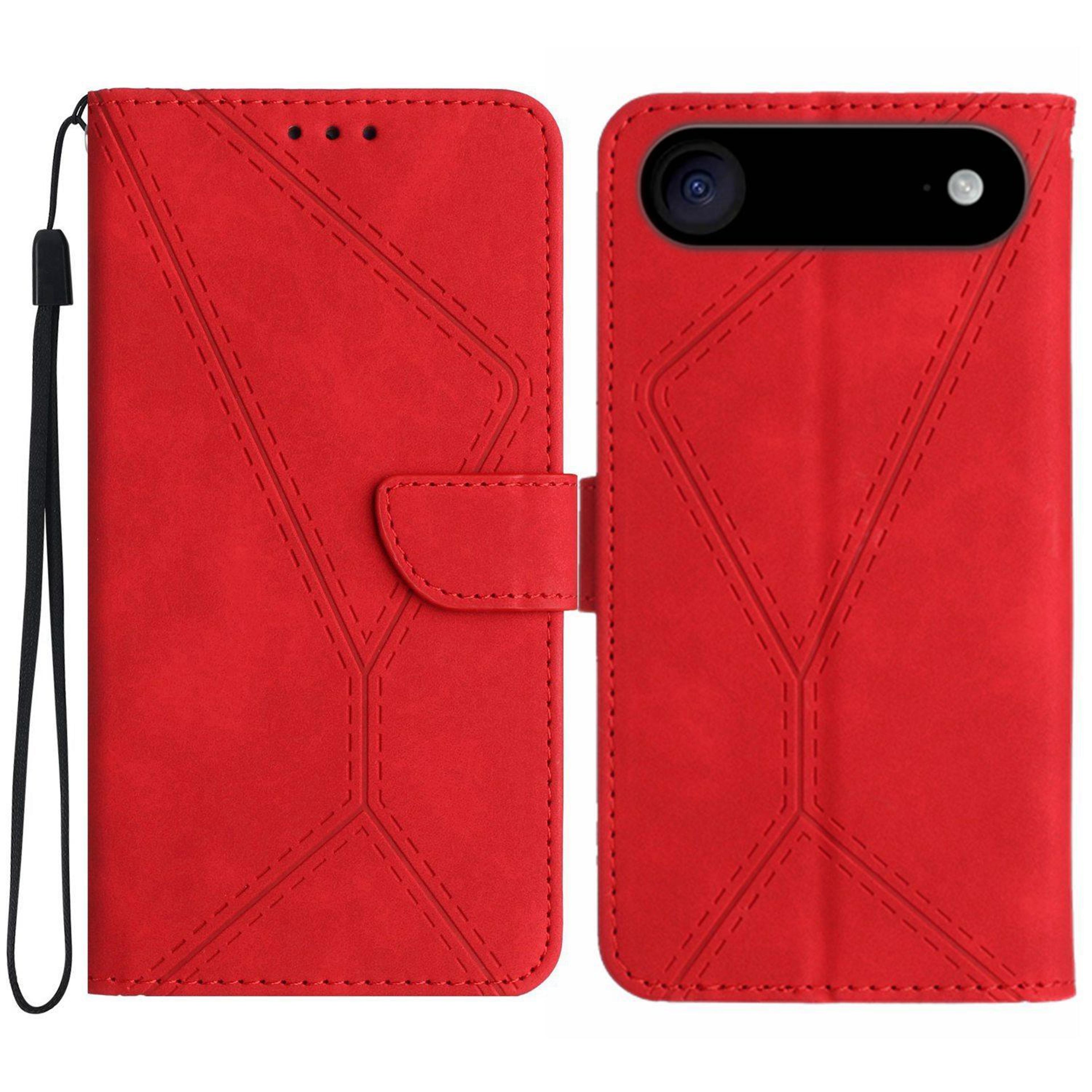 iphone air leather wallet case with card slots kickstand and wrist strap