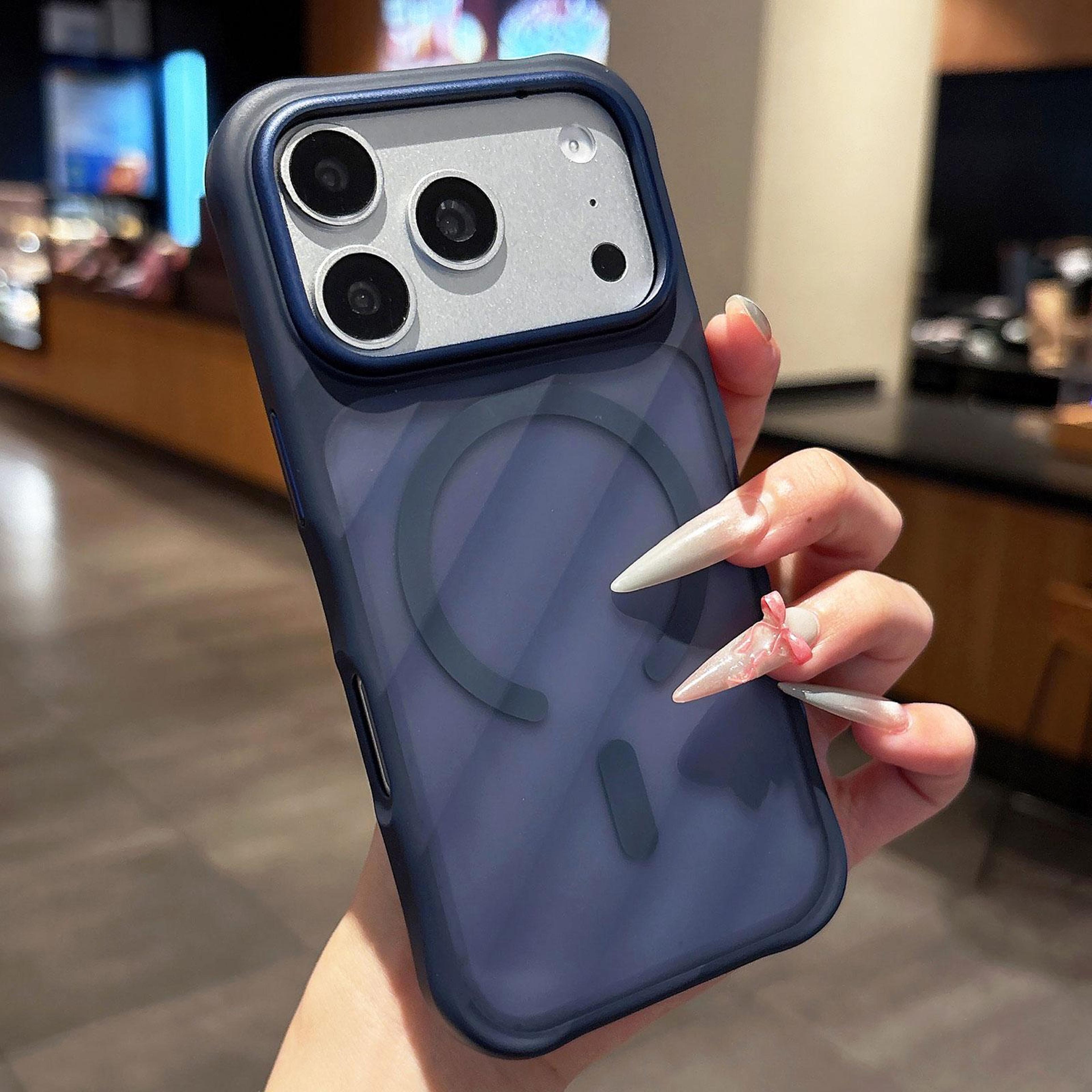 iphone 17 pro shockproof magnetic case with clear acrylic tpu protection
