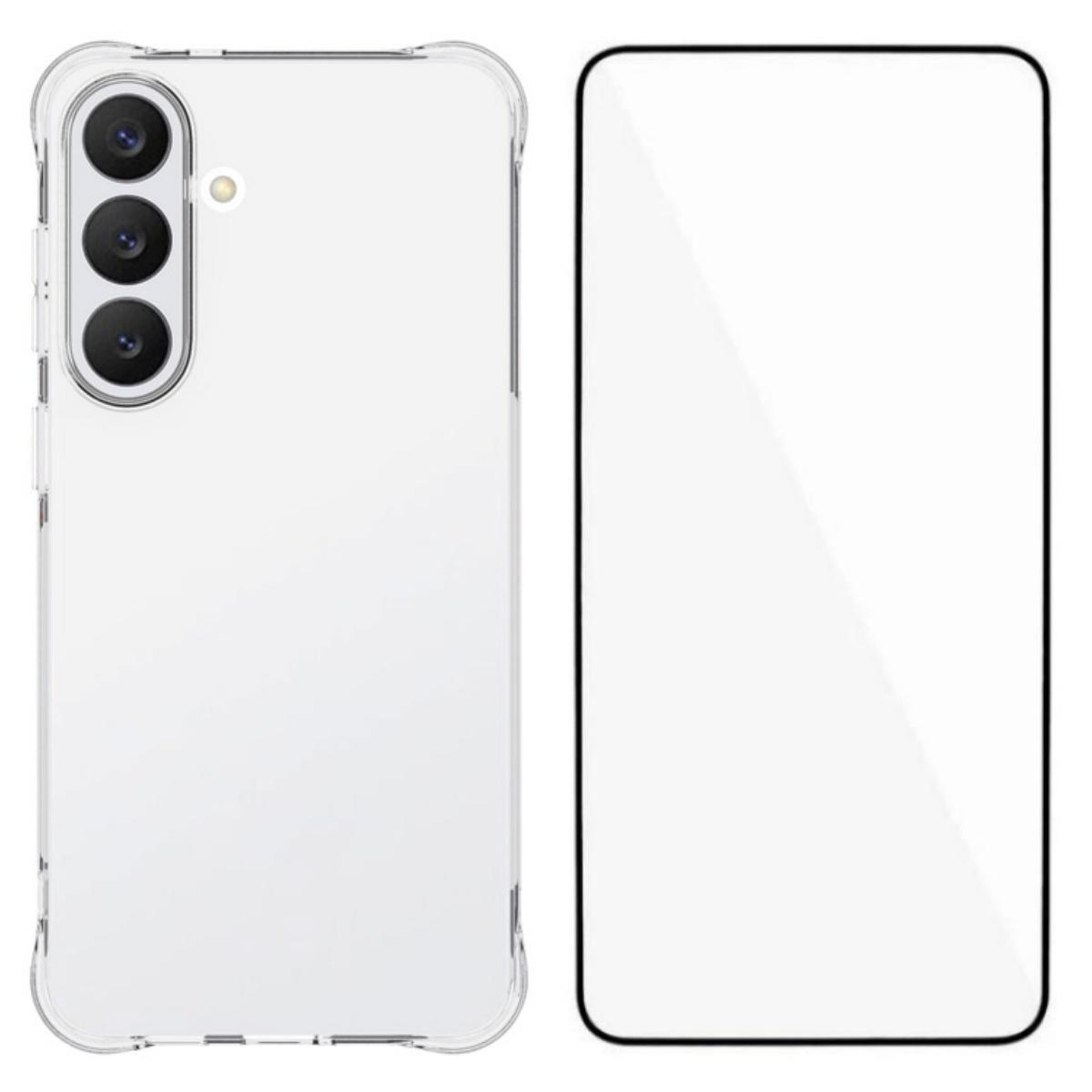 galaxy s26 fe 5g clear shockproof tpu case with screen protector