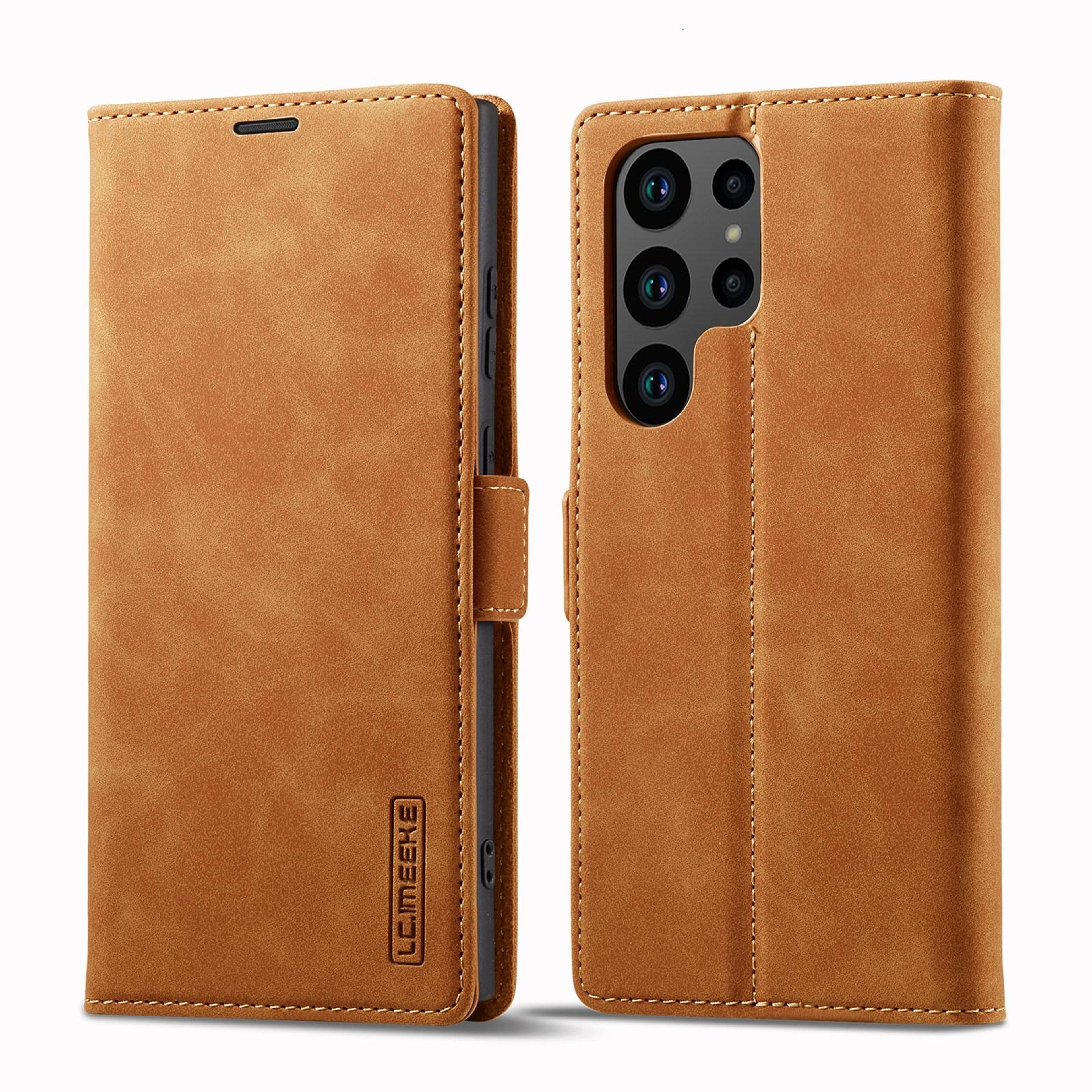 samsung galaxy s23 ultra case with magnetic wallet, card holder and stand
