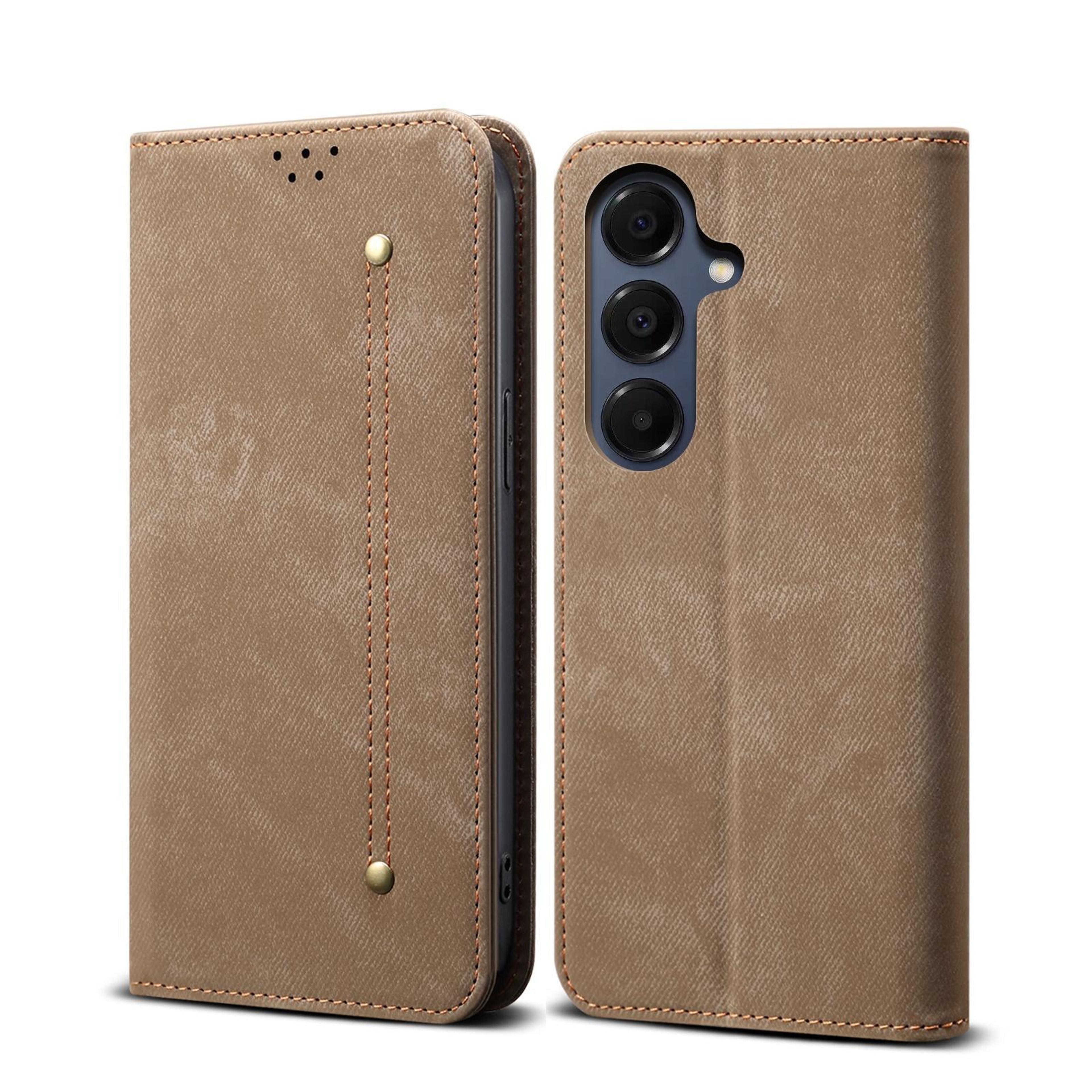 samsung galaxy a17 5g case denim texture wallet case with card holder and flip stand