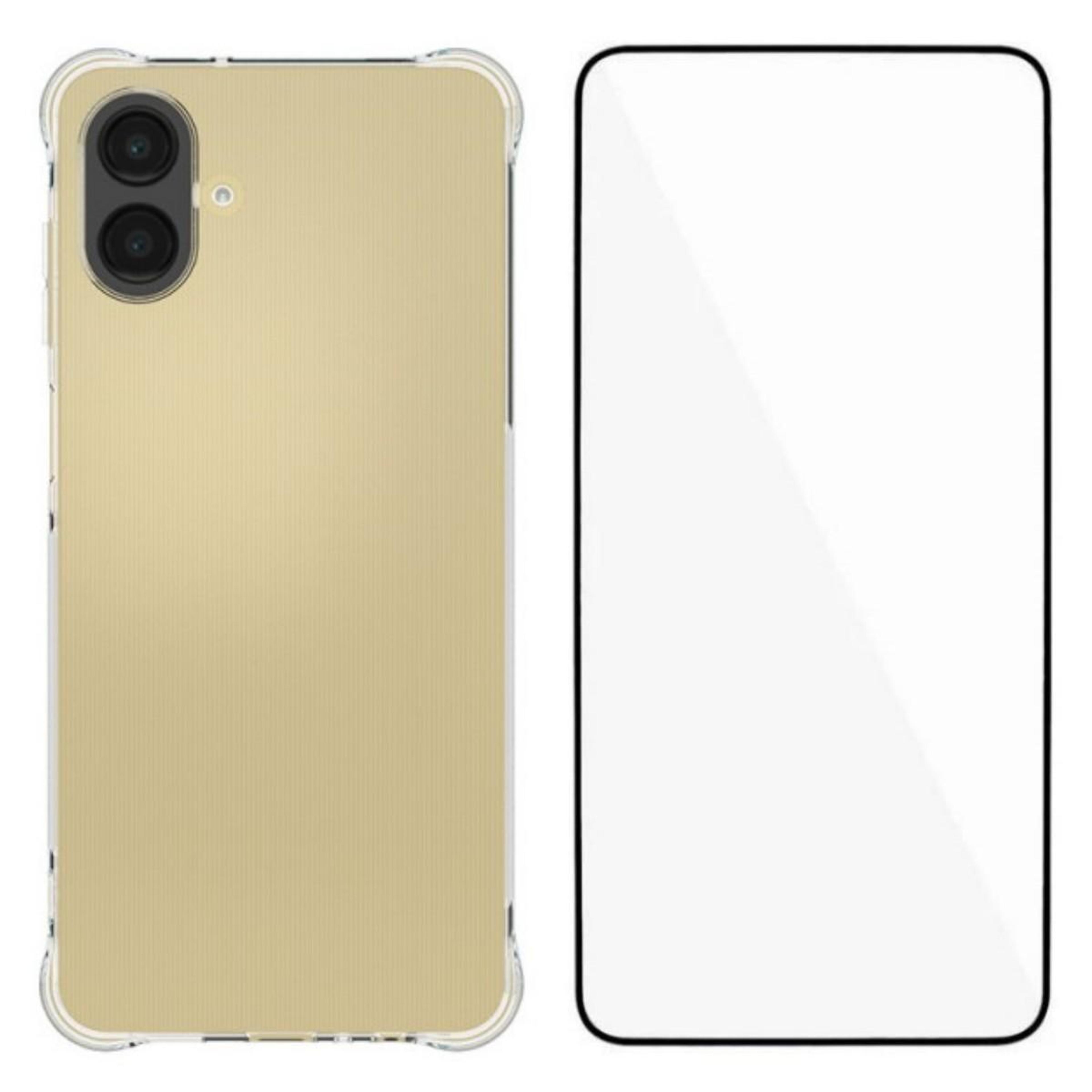 galaxy a07 4g clear shockproof tpu case with screen protector