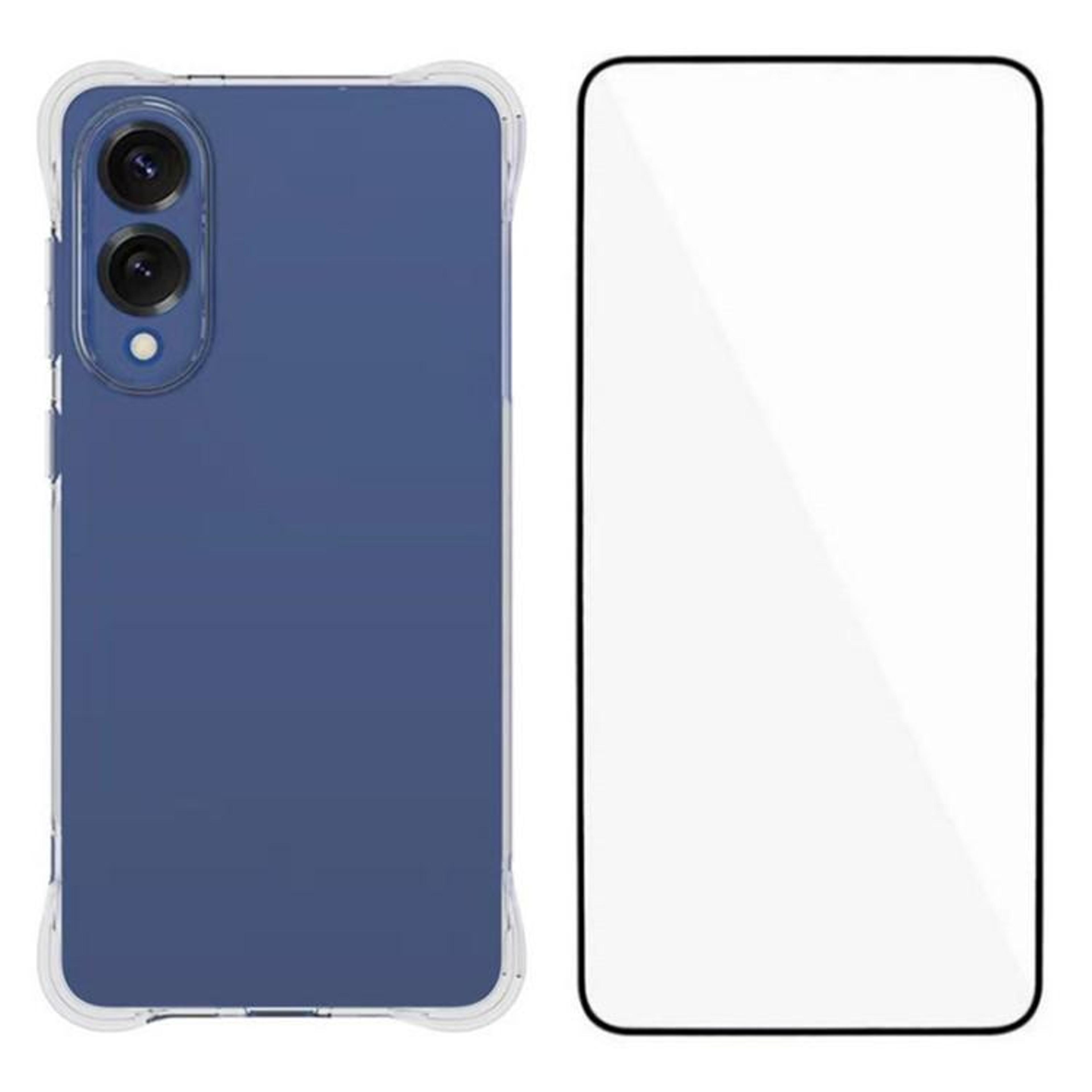 samsung galaxy s25 edge case clear shockproof tpu cover with screen protector