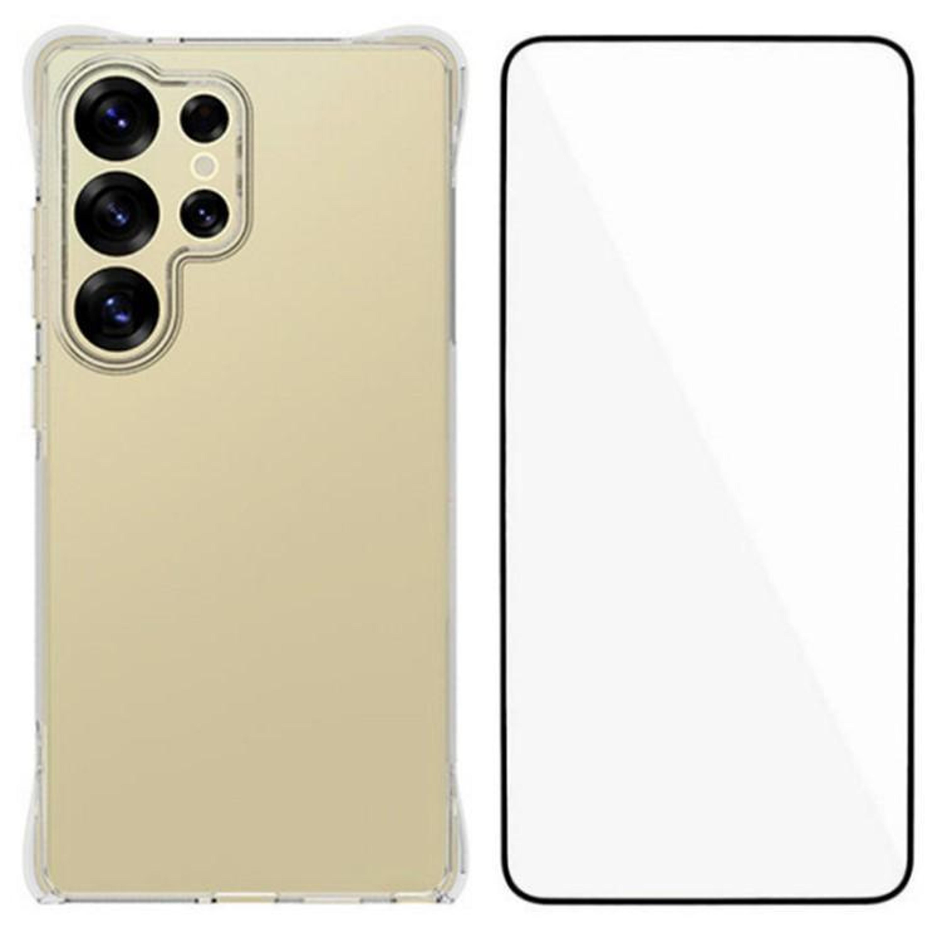 galaxy s25 ultra clear shockproof tpu case with screen protector