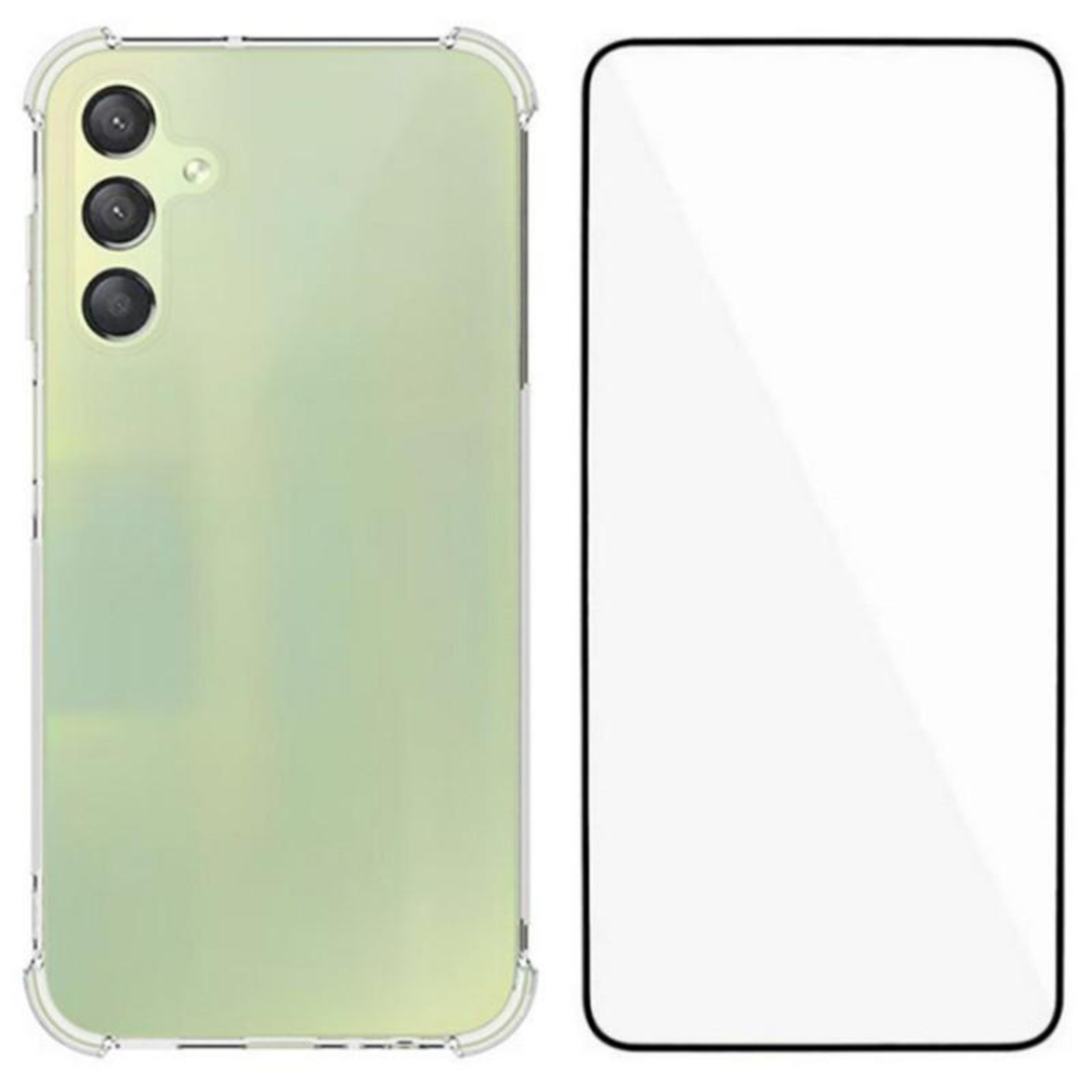 samsung galaxy a15 case clear shockproof tpu cover with screen protector