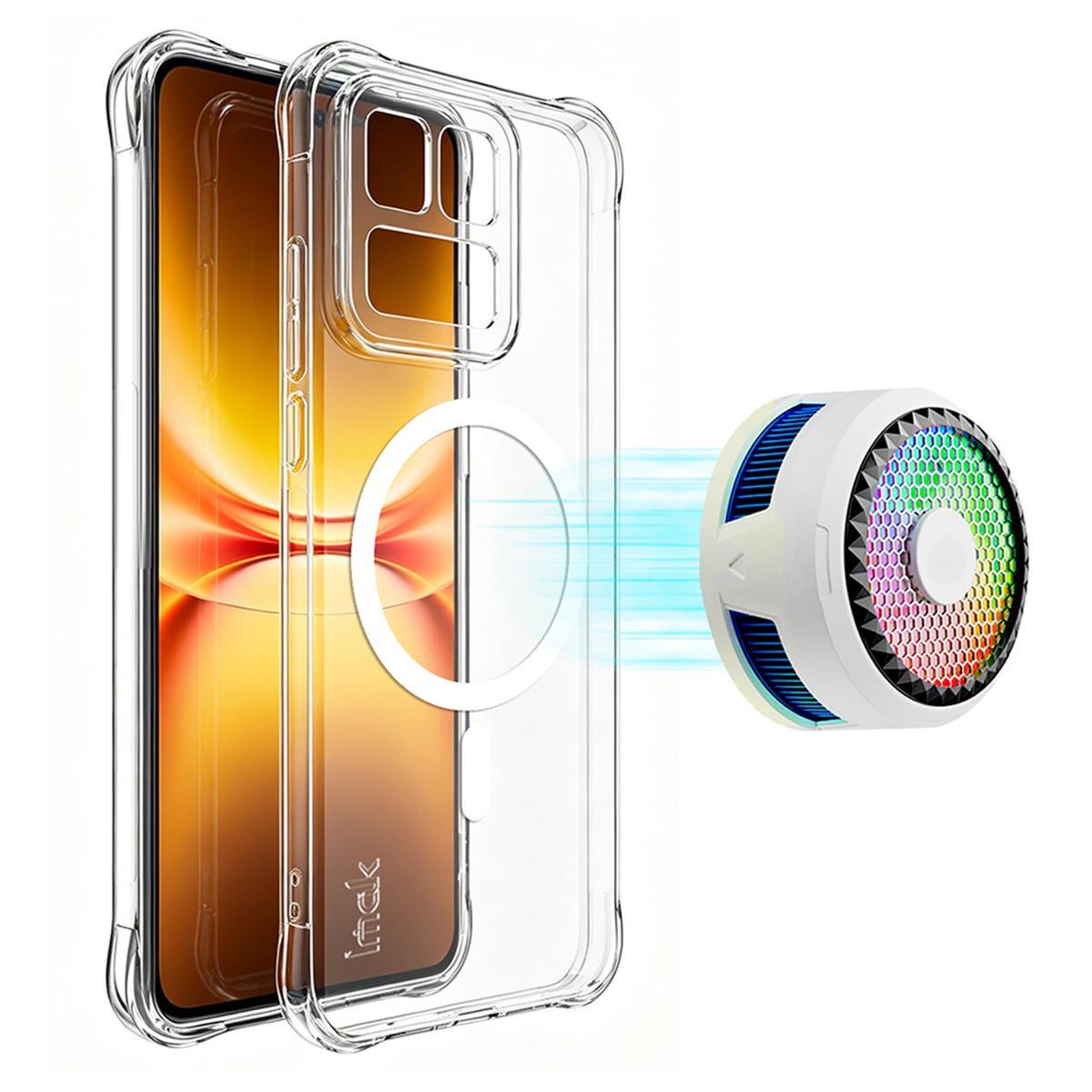 magnetic shockproof clear case for vivo iqoo 15t 5g with airbag protection