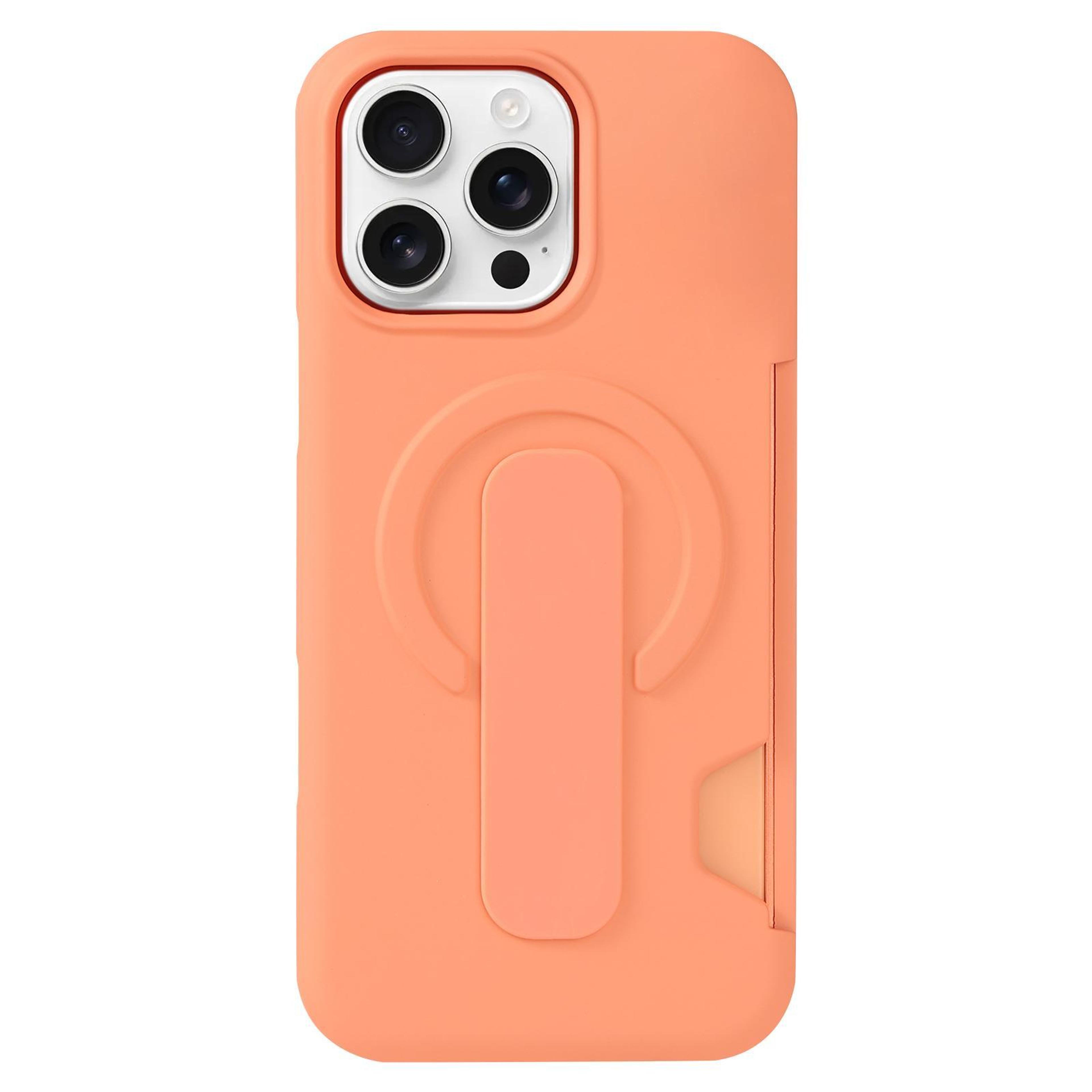 iphone 16 pro max magnetic wallet case with card holder and kickstand