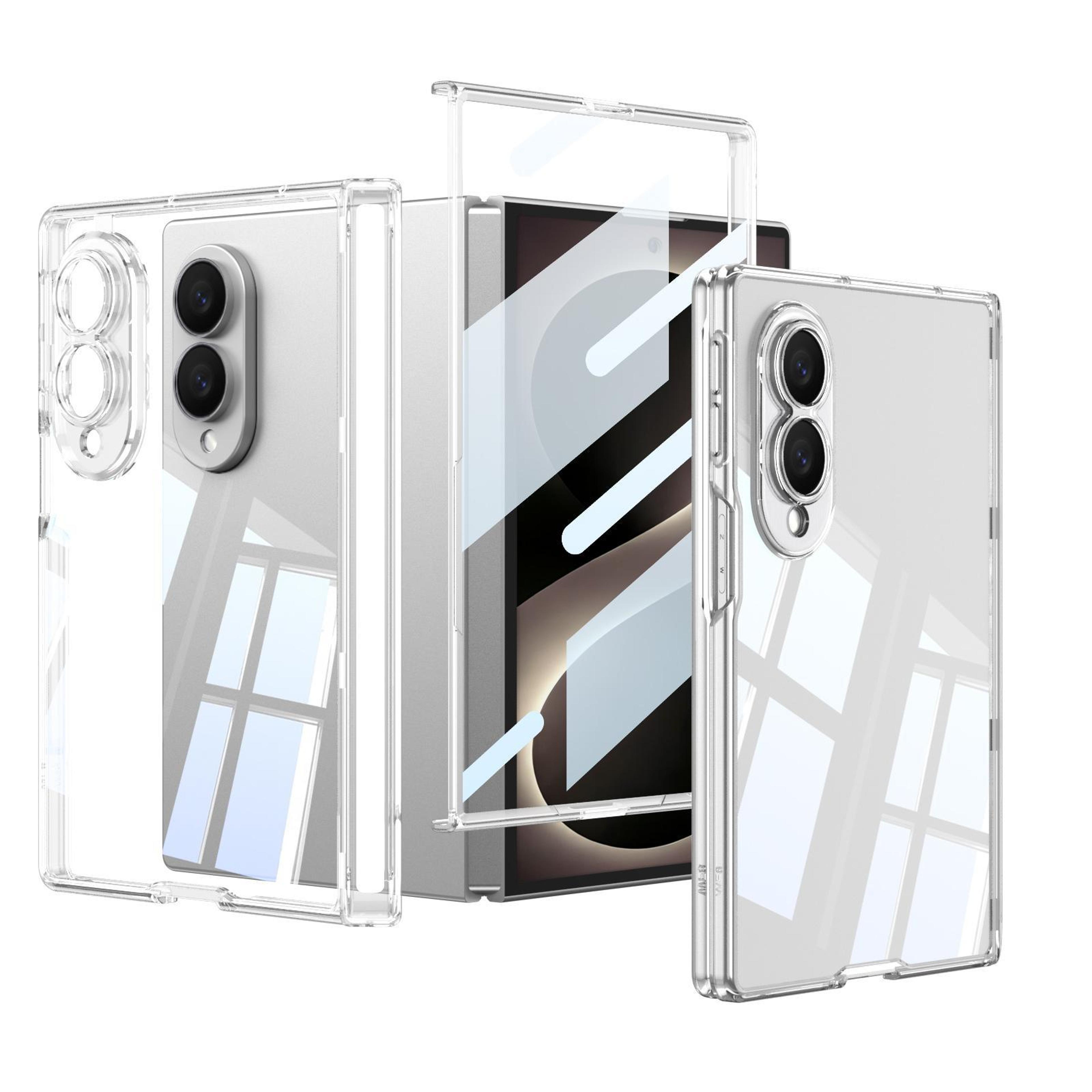 gkk galaxy z fold8 5g clear magnetic case with full-body drop protection