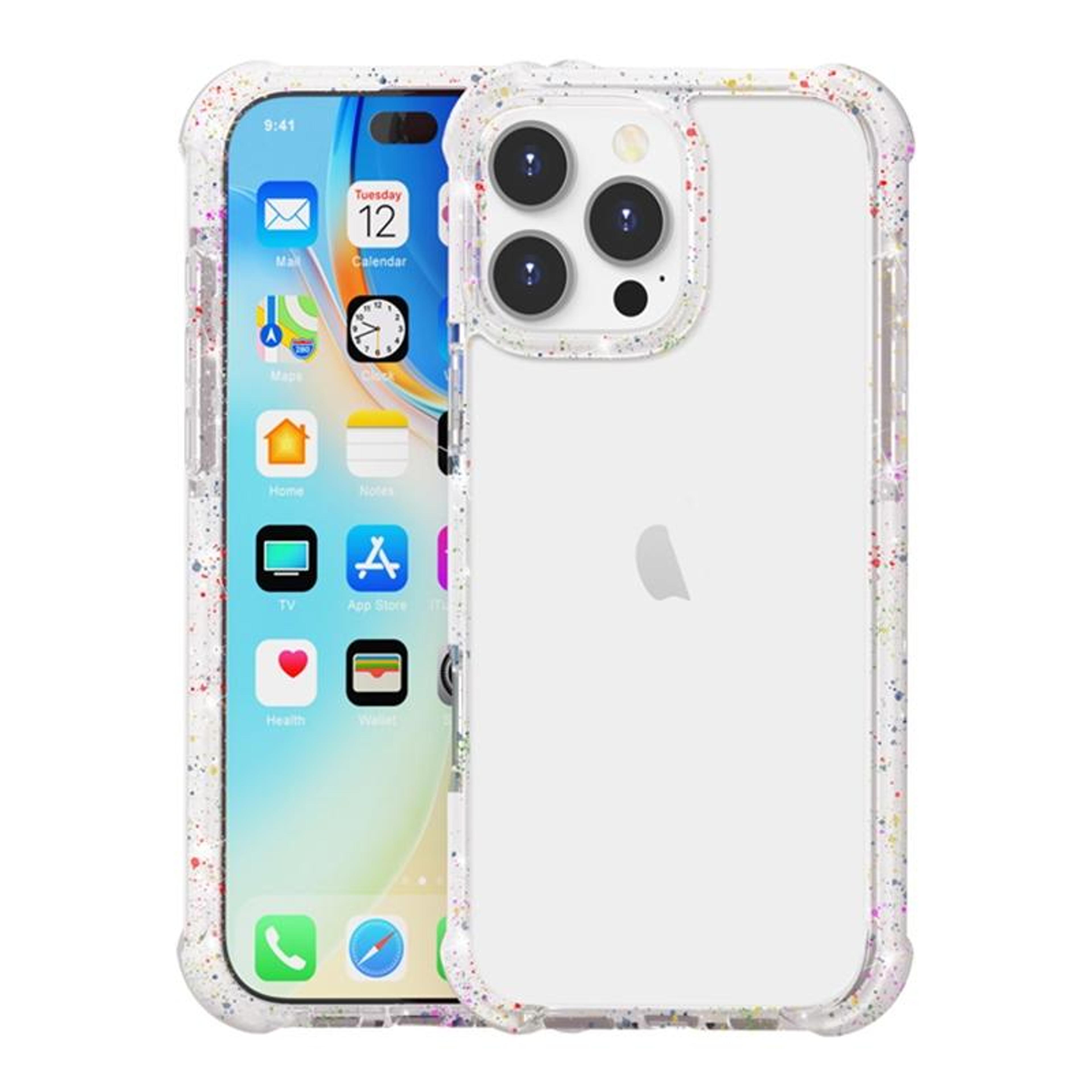 iphone 16 pro max clear acrylic protective case with raised camera and screen edges