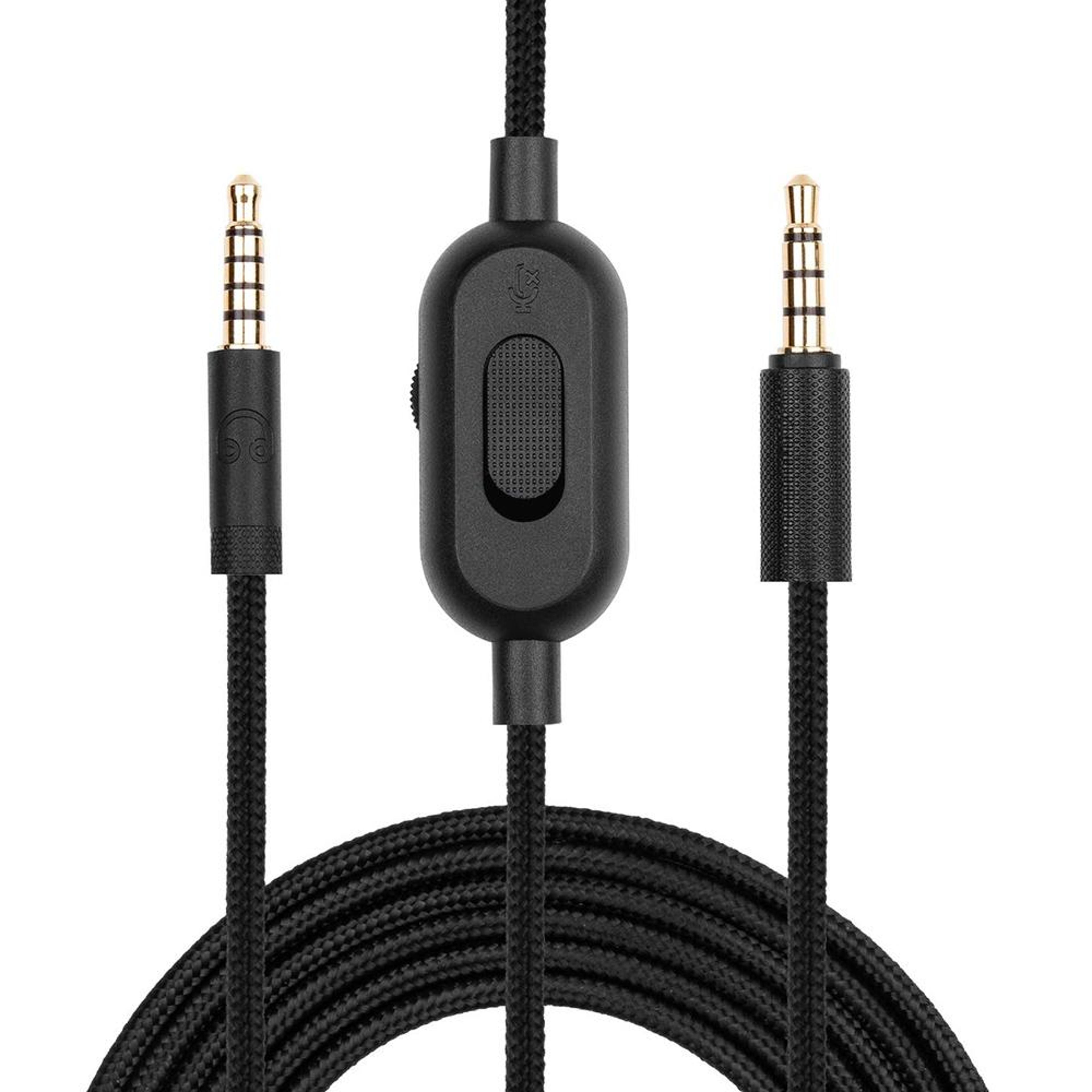 logitech g pro x replacement cable 2m 3.5mm gaming headset cable with volume and mute control