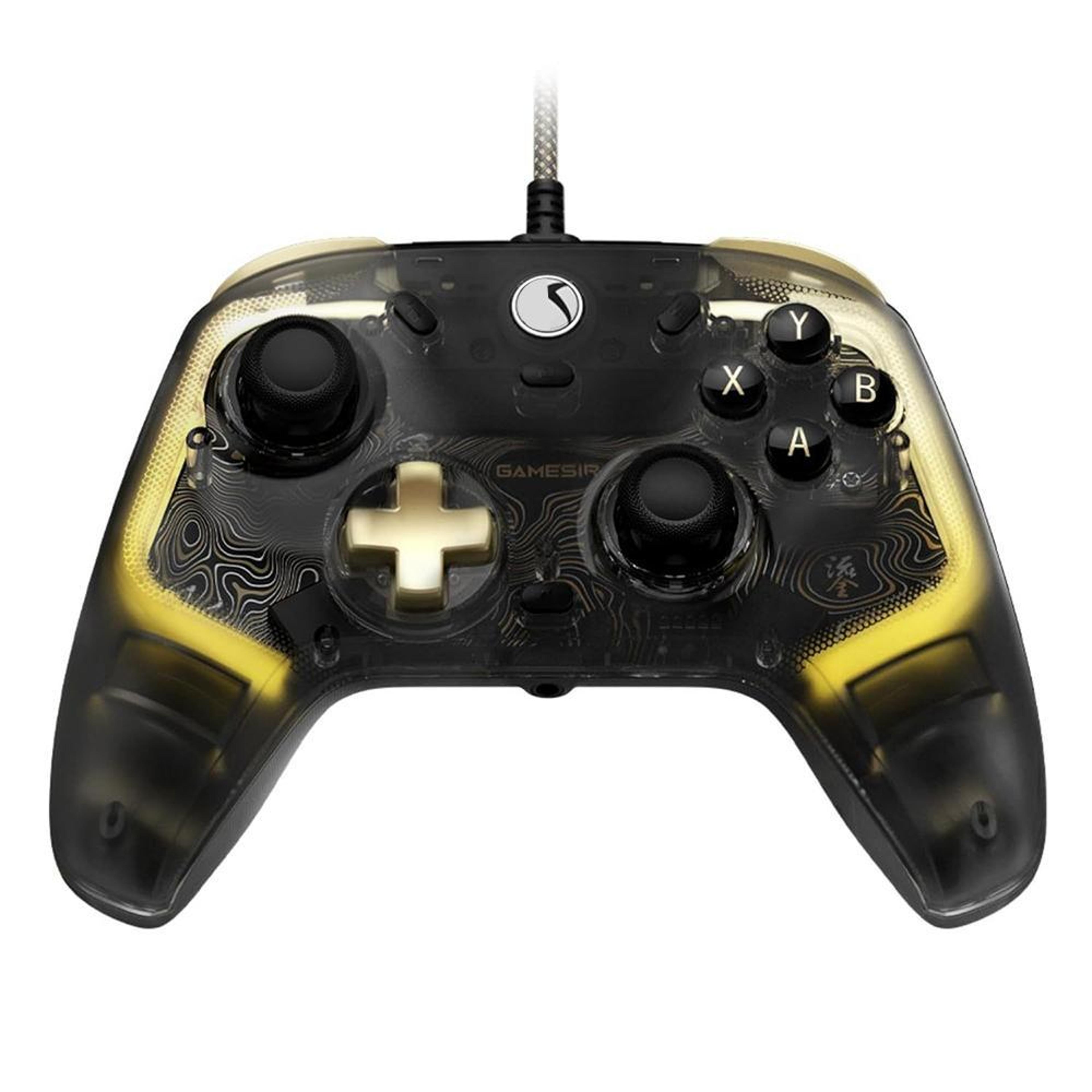 gamesir kaleid flux wired xbox controller with hall effect sticks and rgb lighting