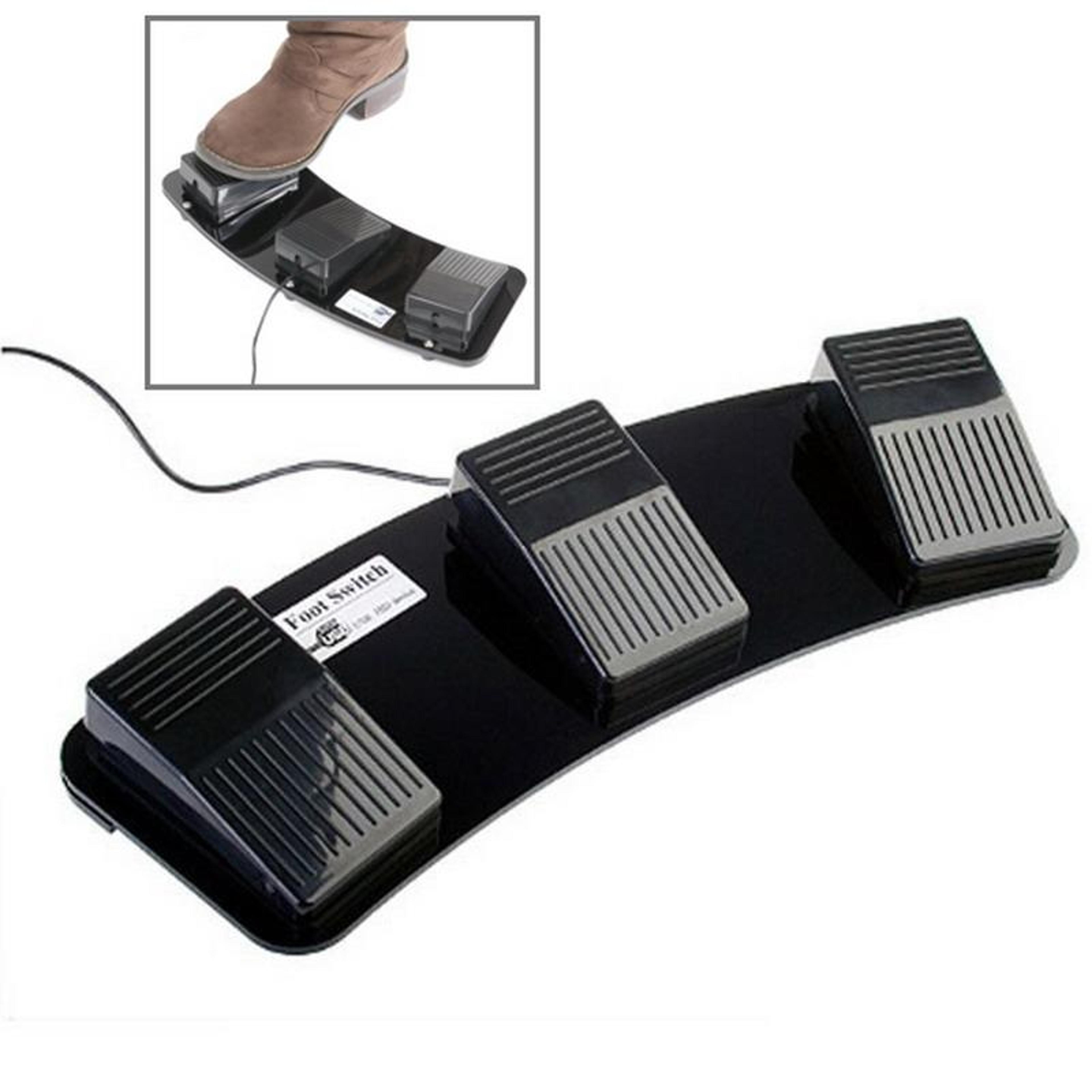 3-key usb foot pedal programmable triple foot switch for pc keyboard shortcuts