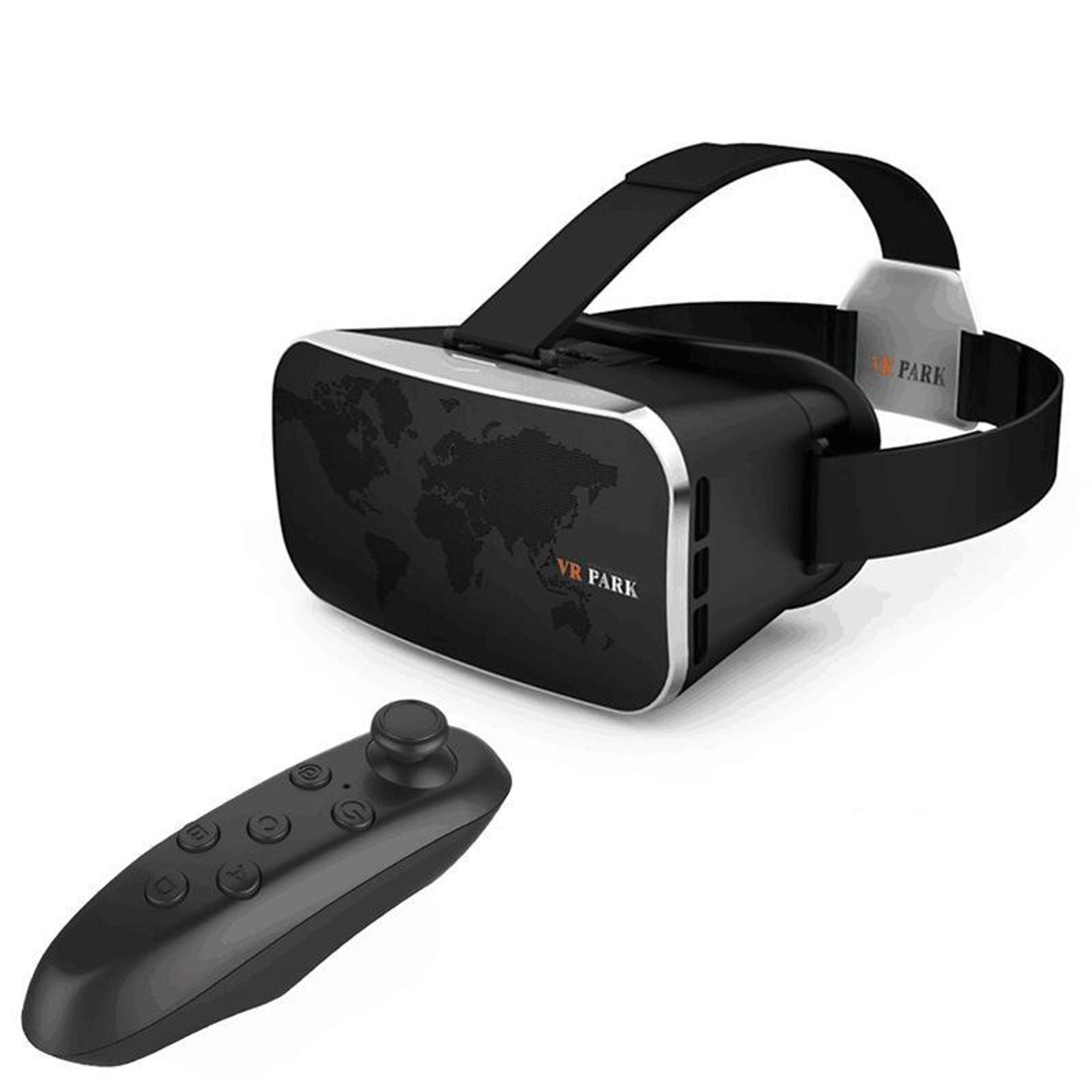 vrpark v3 mobile vr headset with y1 remote controller for 3d movies and games