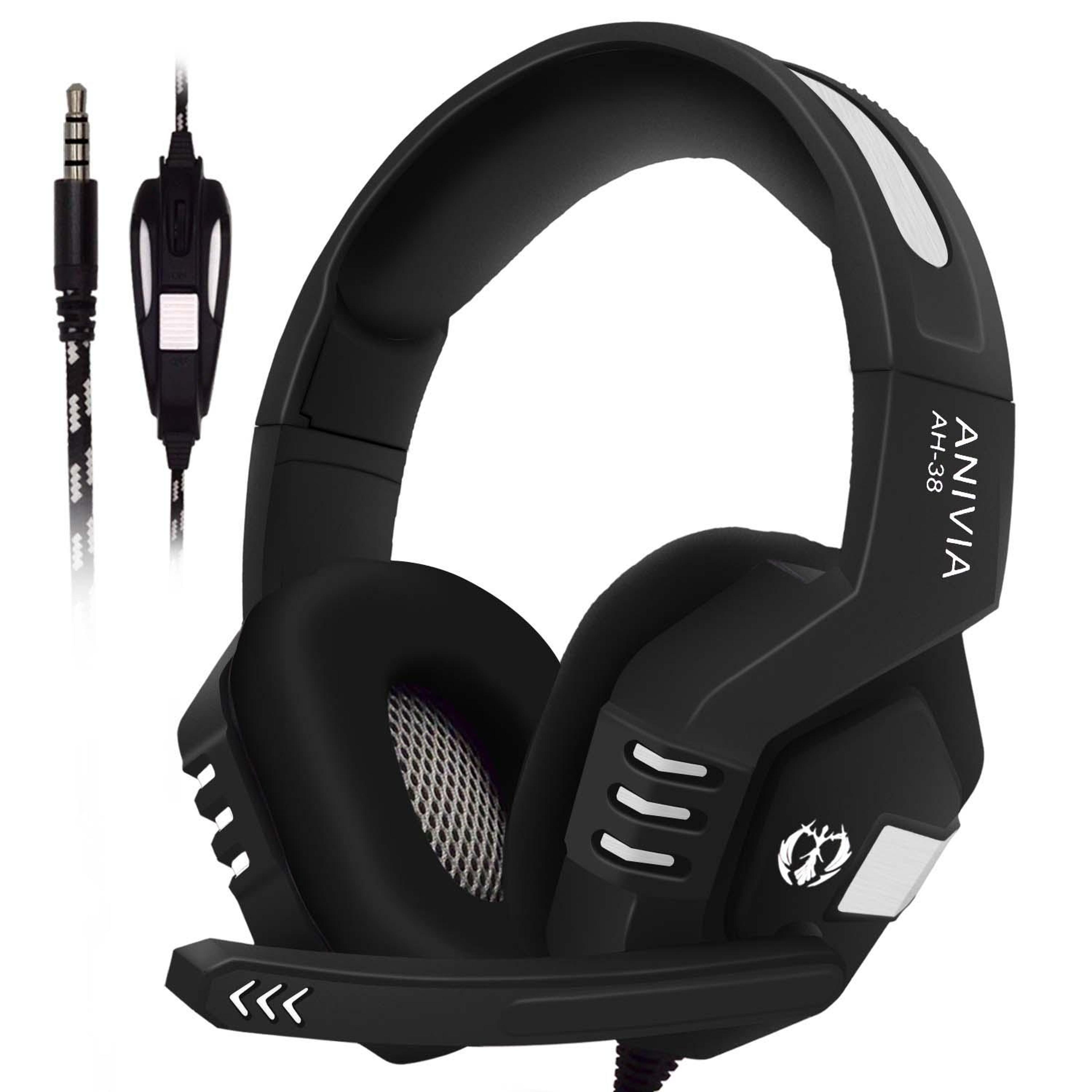sades ah-38 wired gaming headset with noise reduction mic and 40mm drivers