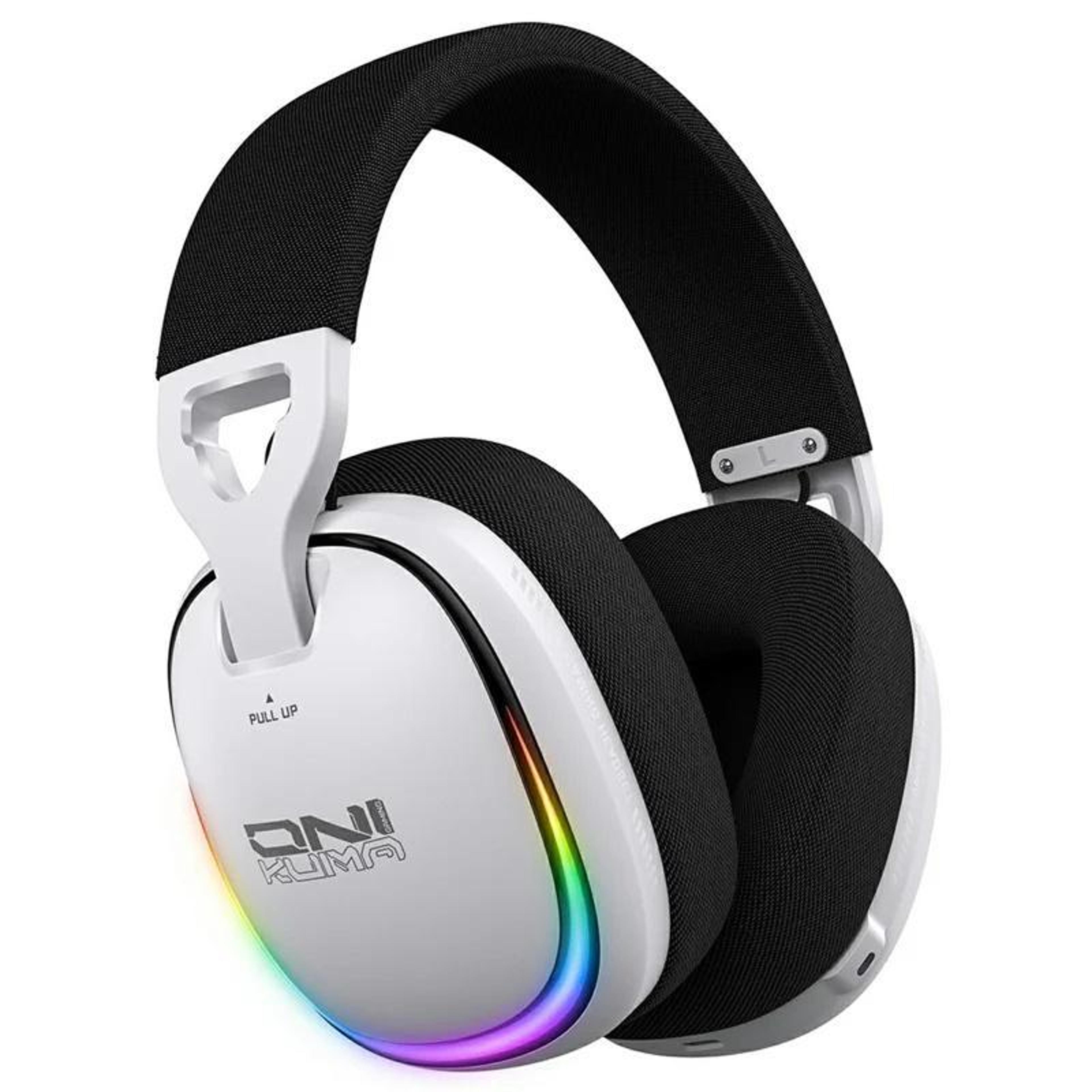 onikuma gt805 wireless gaming headset with rgb, 2.4ghz low latency and 60h battery