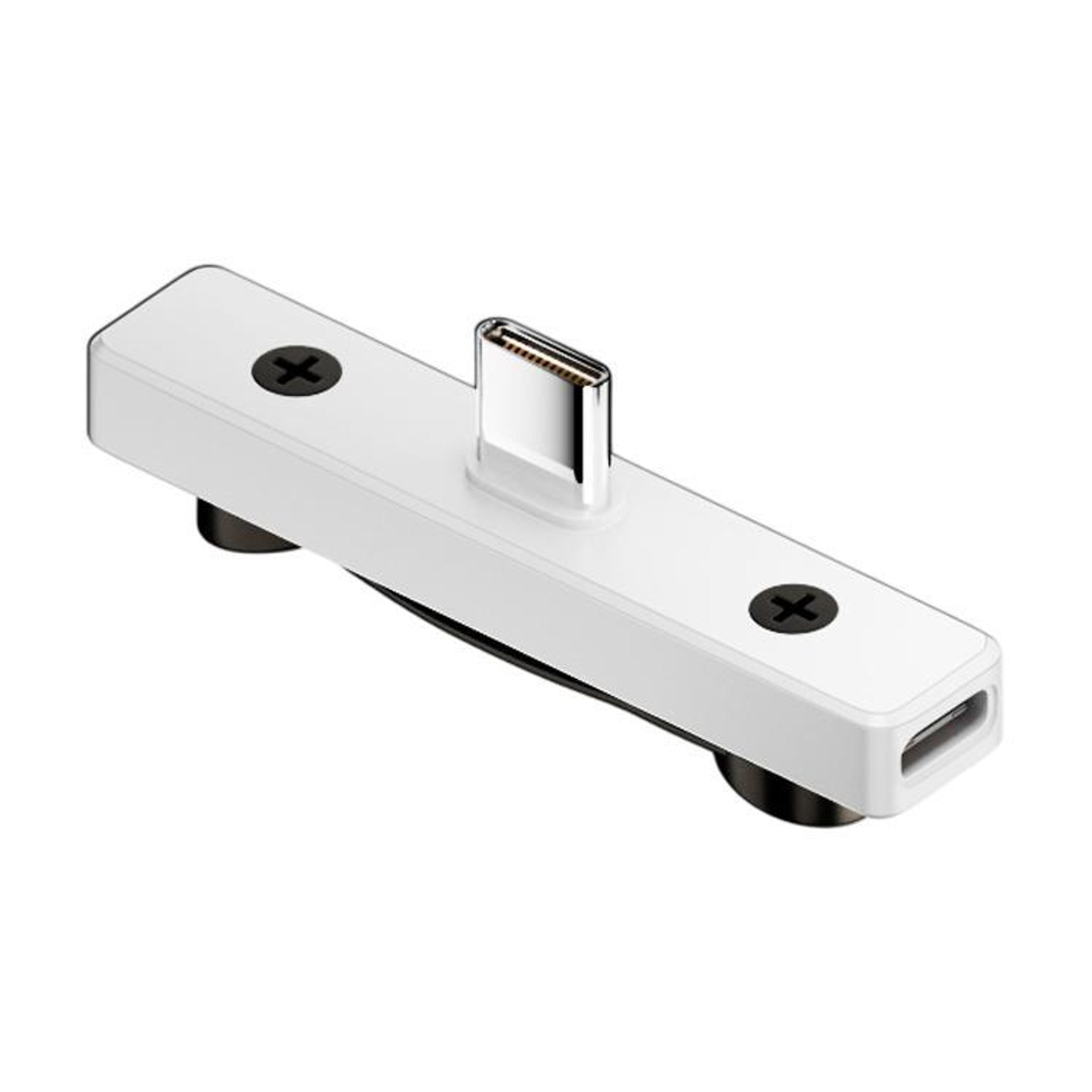 2-in-1 usb c splitter adapter with 100w fast charging, 10gbps data transfer and foldable phone stand