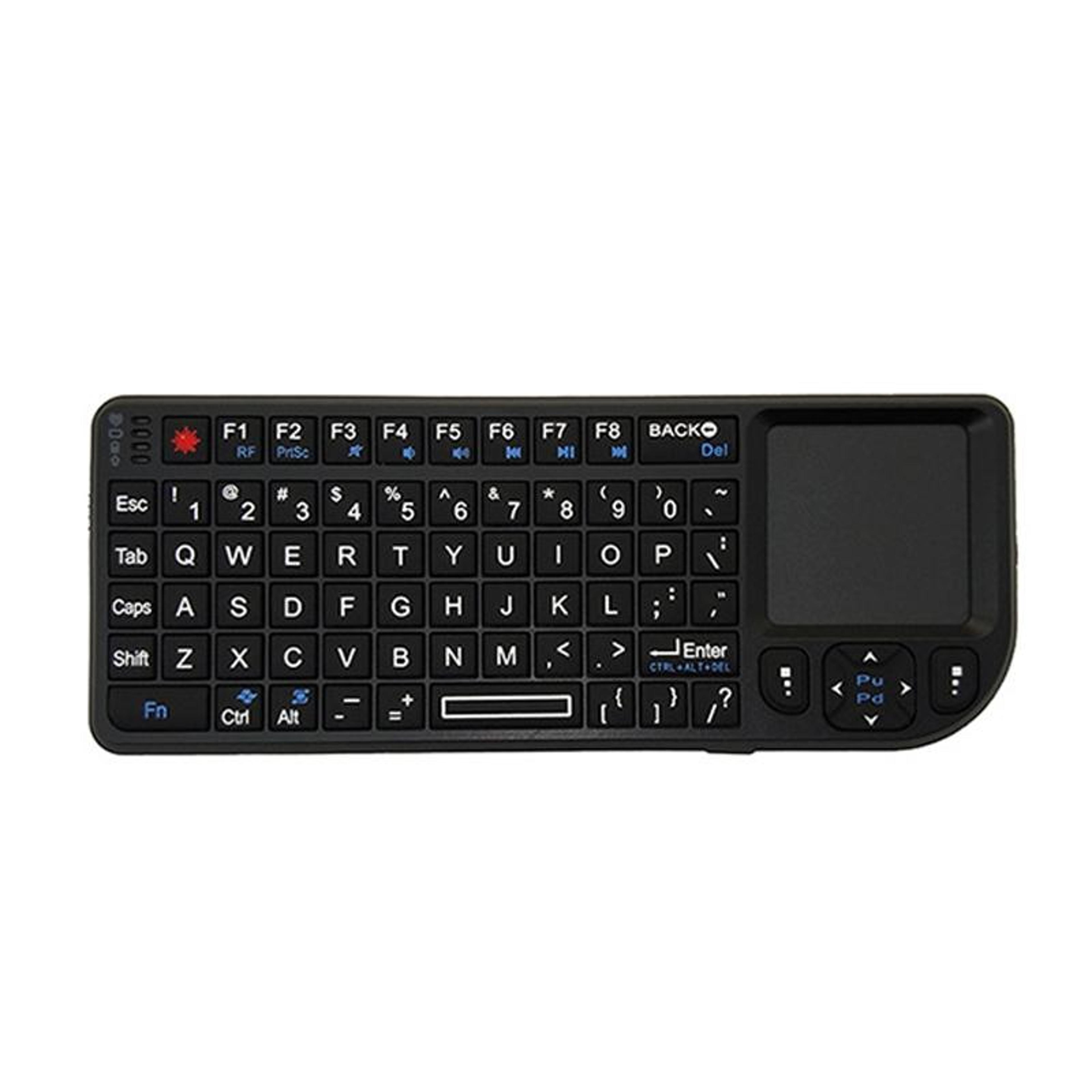 a8 mini 2.4ghz wireless keyboard with touchpad and white backlight for smart tv