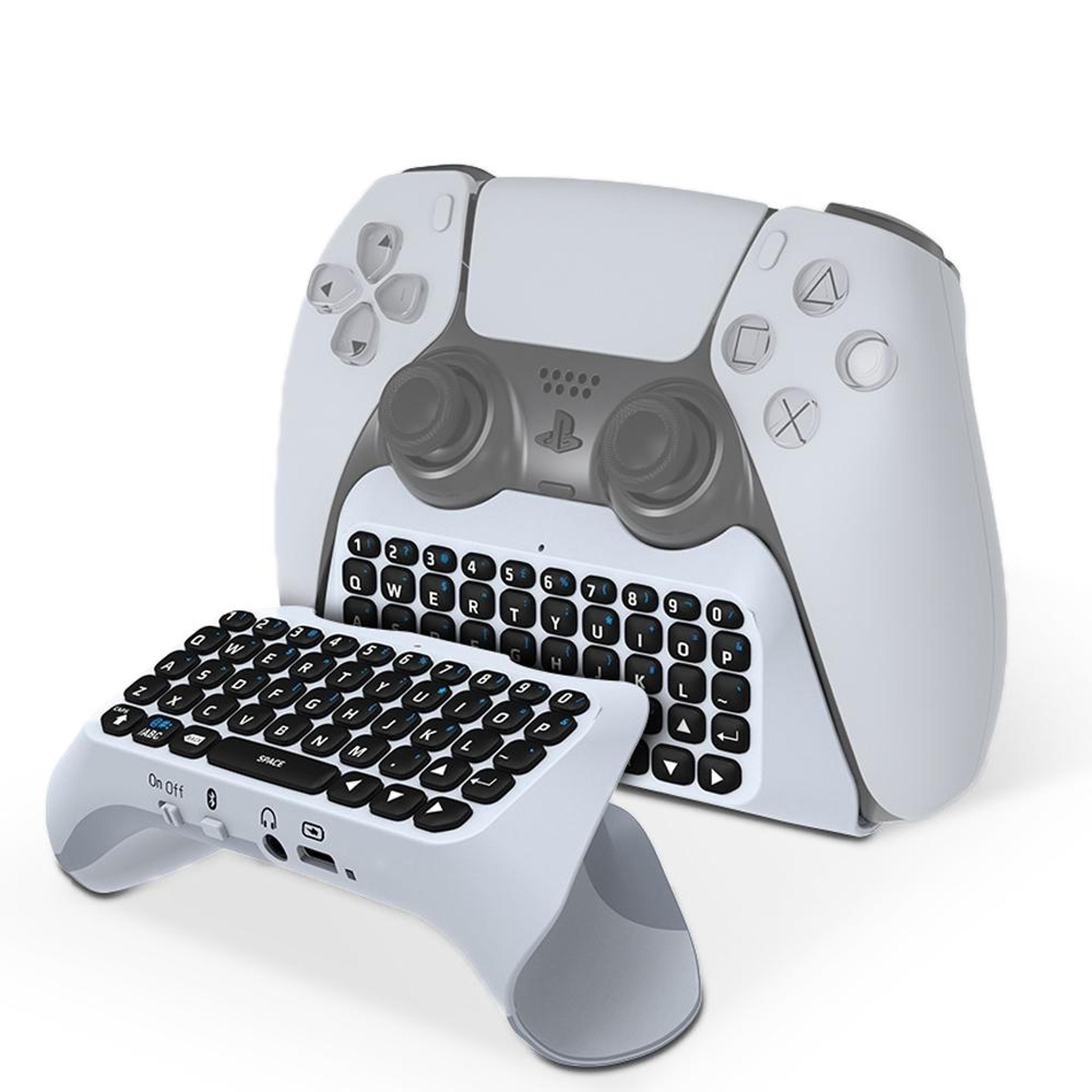jys-p5121 ps5 controller keyboard bluetooth qwerty chatpad with built-in speaker