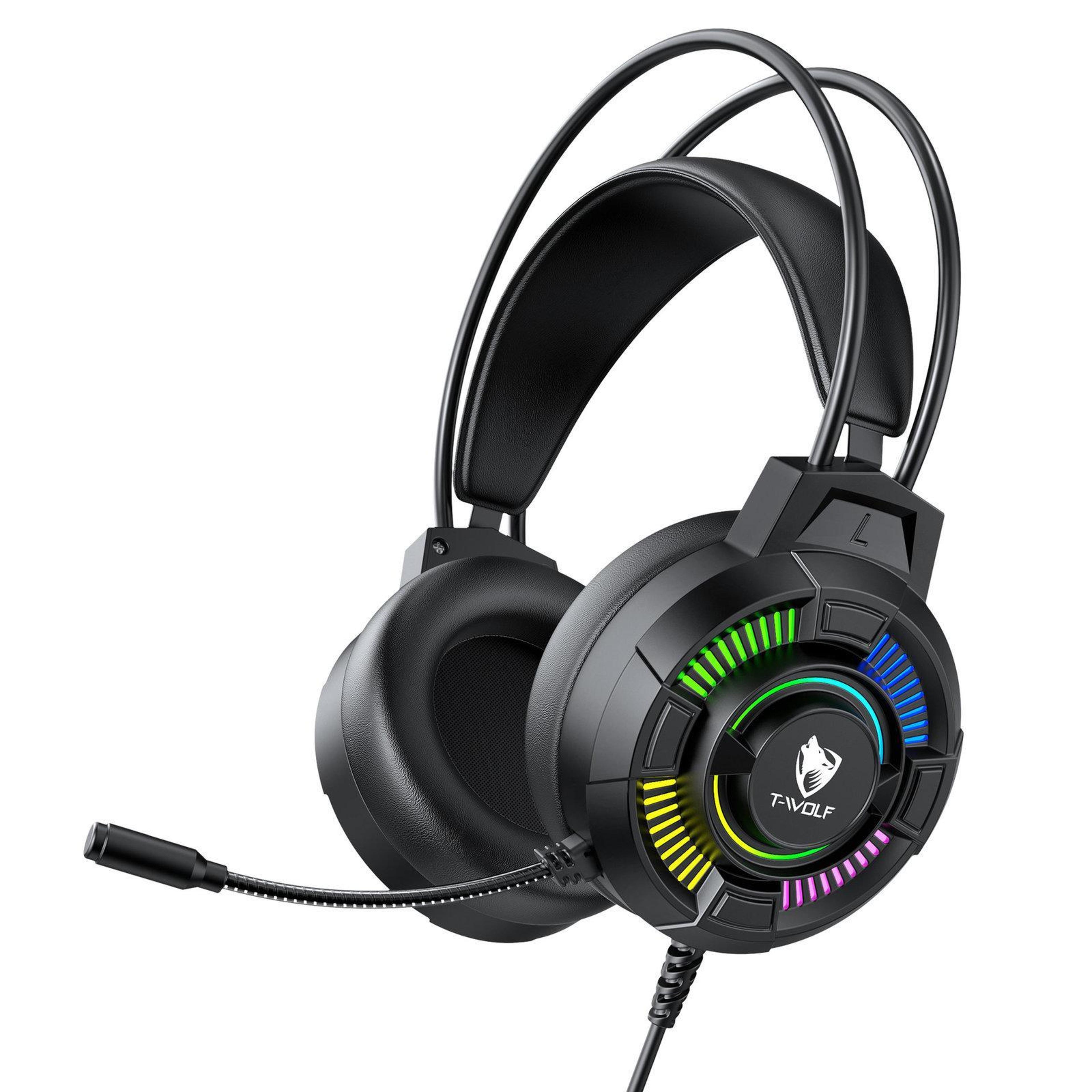 t-wolf h140 7.1 surround sound wired gaming headset with microphone and rgb lighting