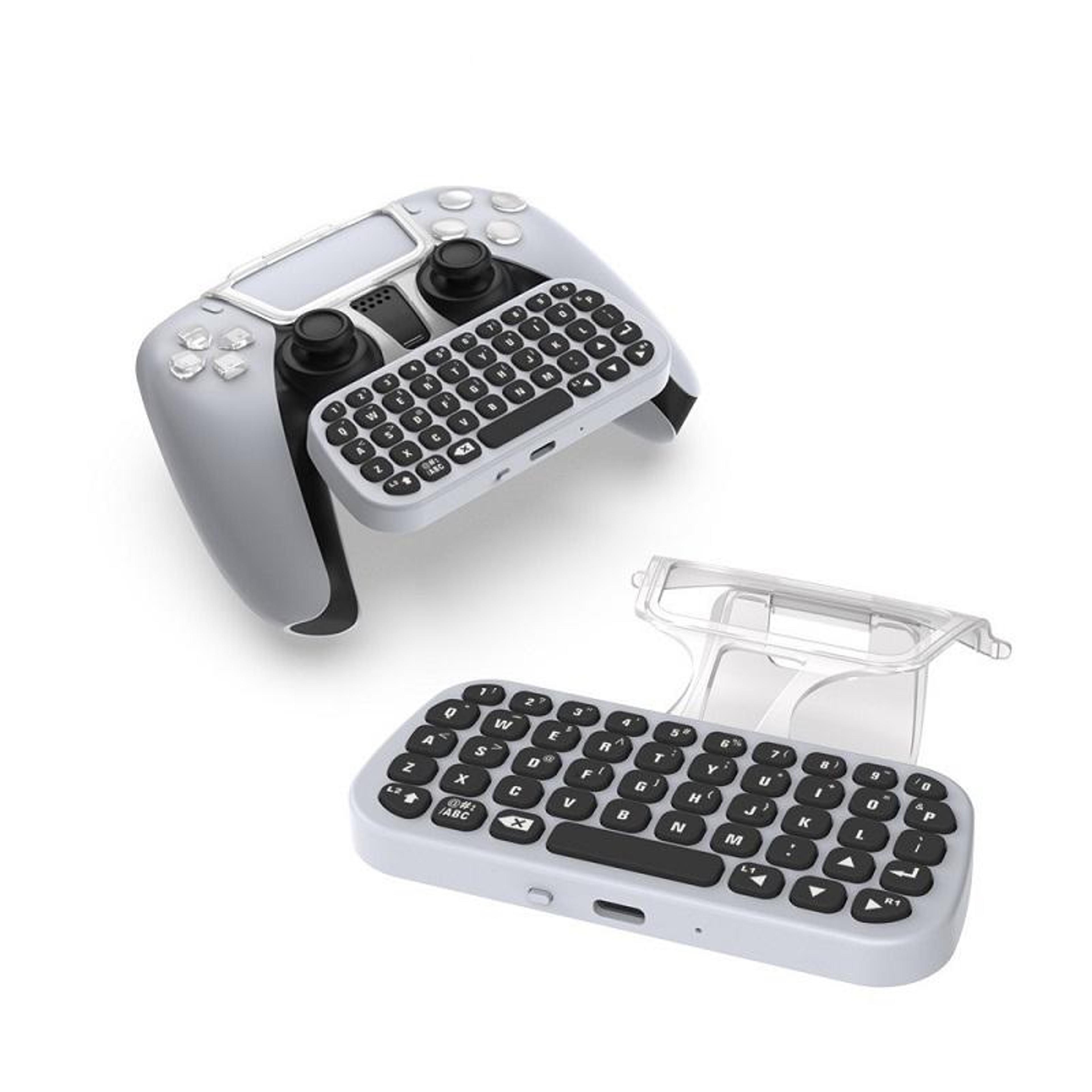 dobe tp5-0556 ps5 controller keyboard bluetooth chat keyboard with headphone jack