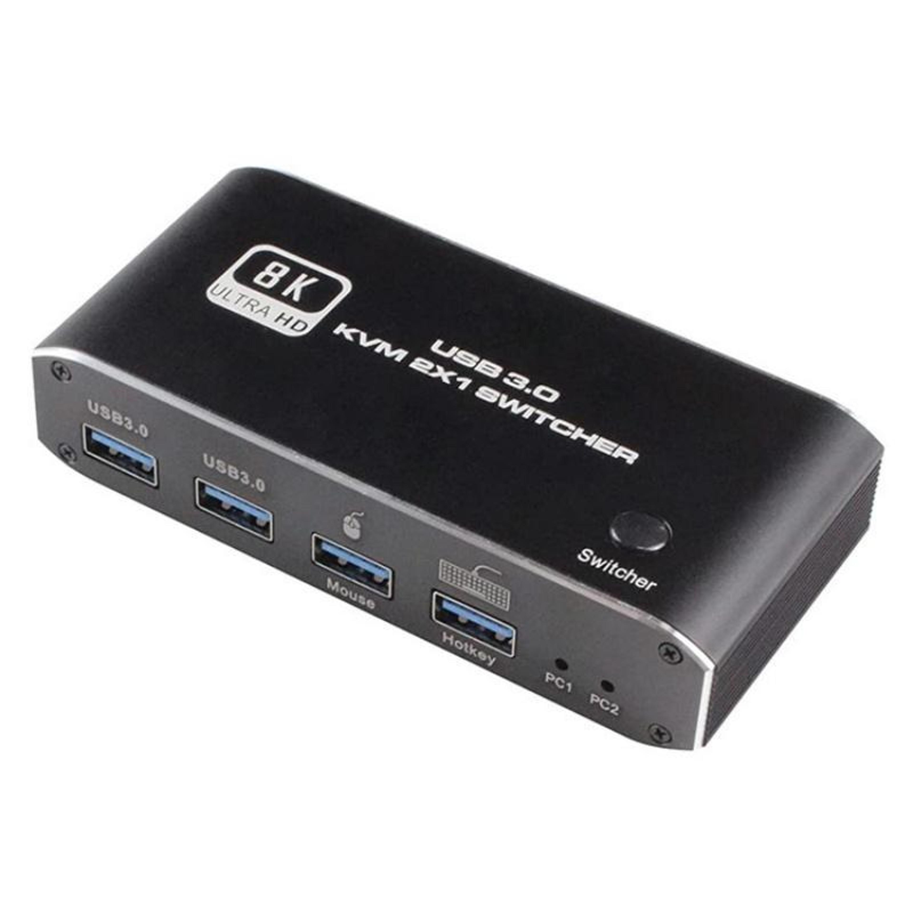 k4 8k kvm switch with hdmi 2.1 and usb 3.0 for dual pc and gaming